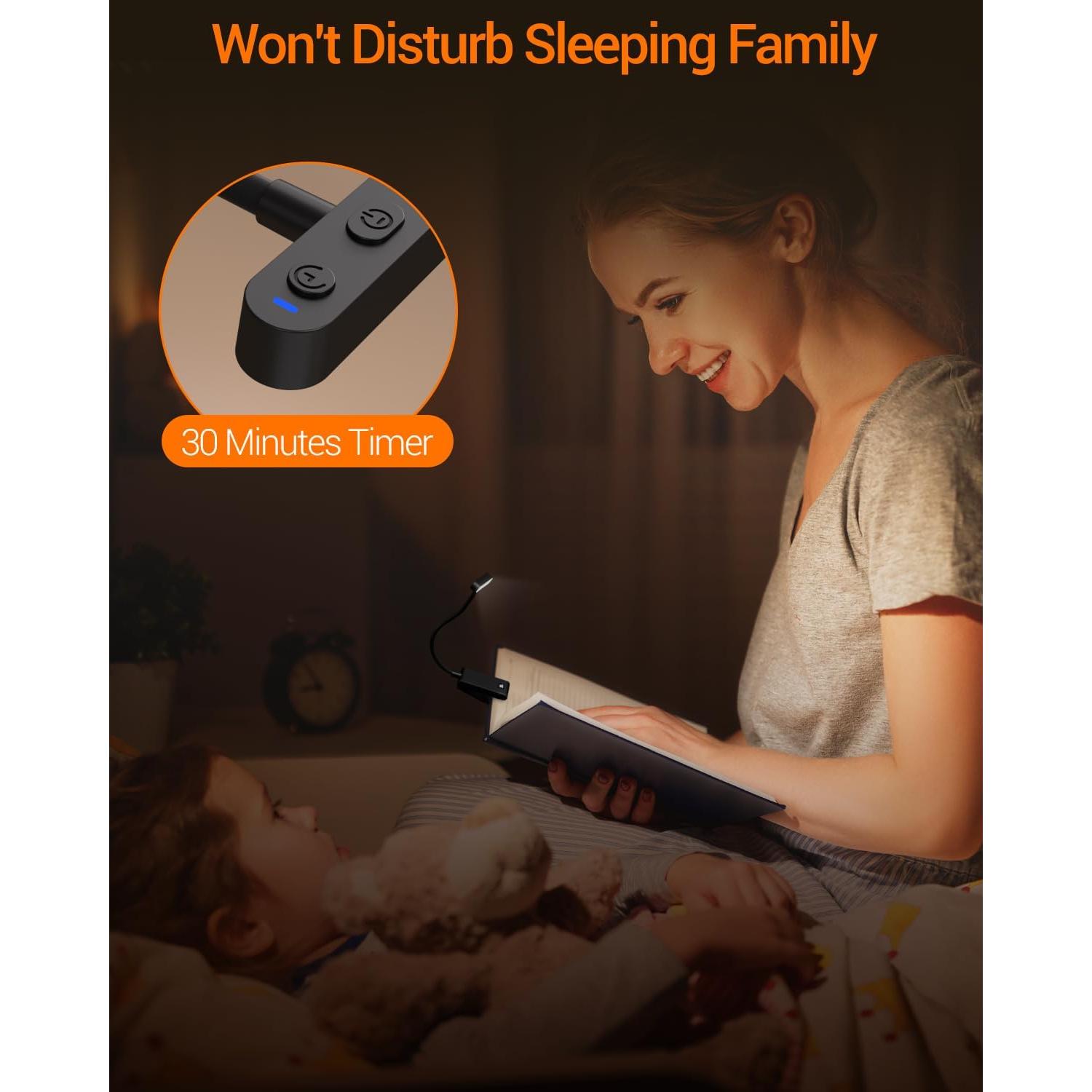 Lámpara de Lectura Recargable COKWEL SD-Black-CO 9 LED 90h