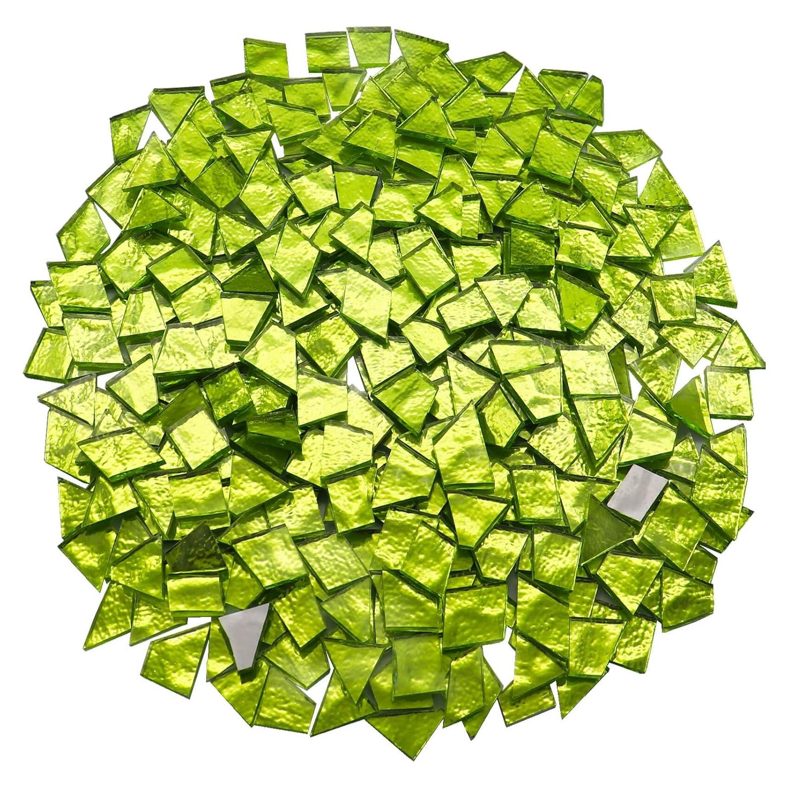 Azulejos de Mosaico de Vidrio Irregular LITMIND 500g Verde