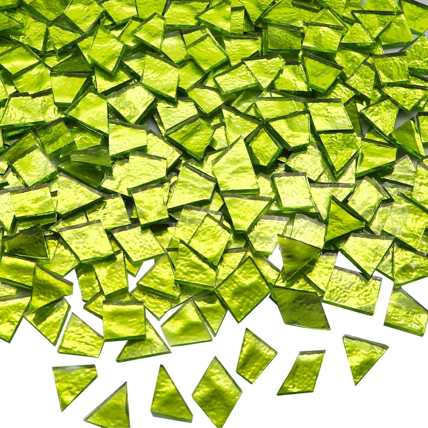 Azulejos de Mosaico de Vidrio Irregular LITMIND 500g Verde