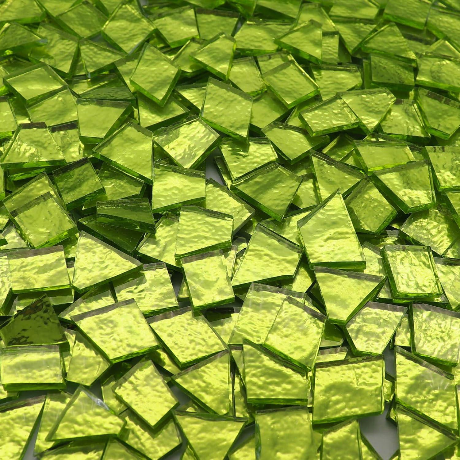 Azulejos de Mosaico de Vidrio Irregular LITMIND 500g Verde