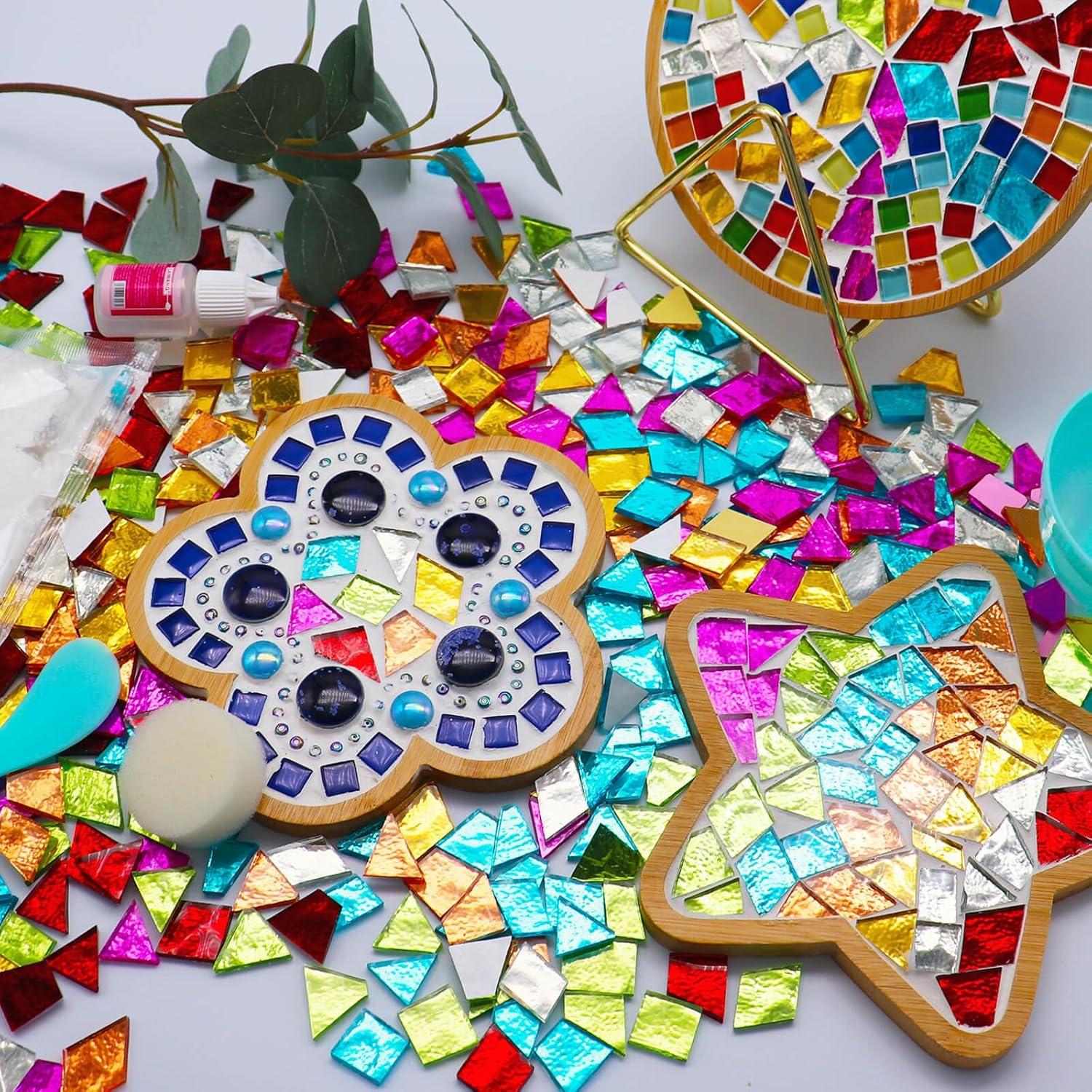 Azulejos de Mosaico de Vidrio Irregular LITMIND 500g Verde