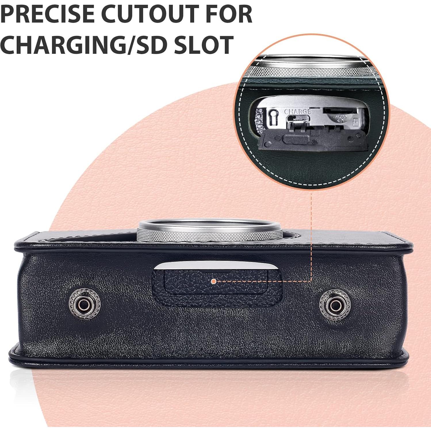 Funda Protectora Phetium para Cámara Fujifilm Instax Mini EVO - Cuero PU Negro