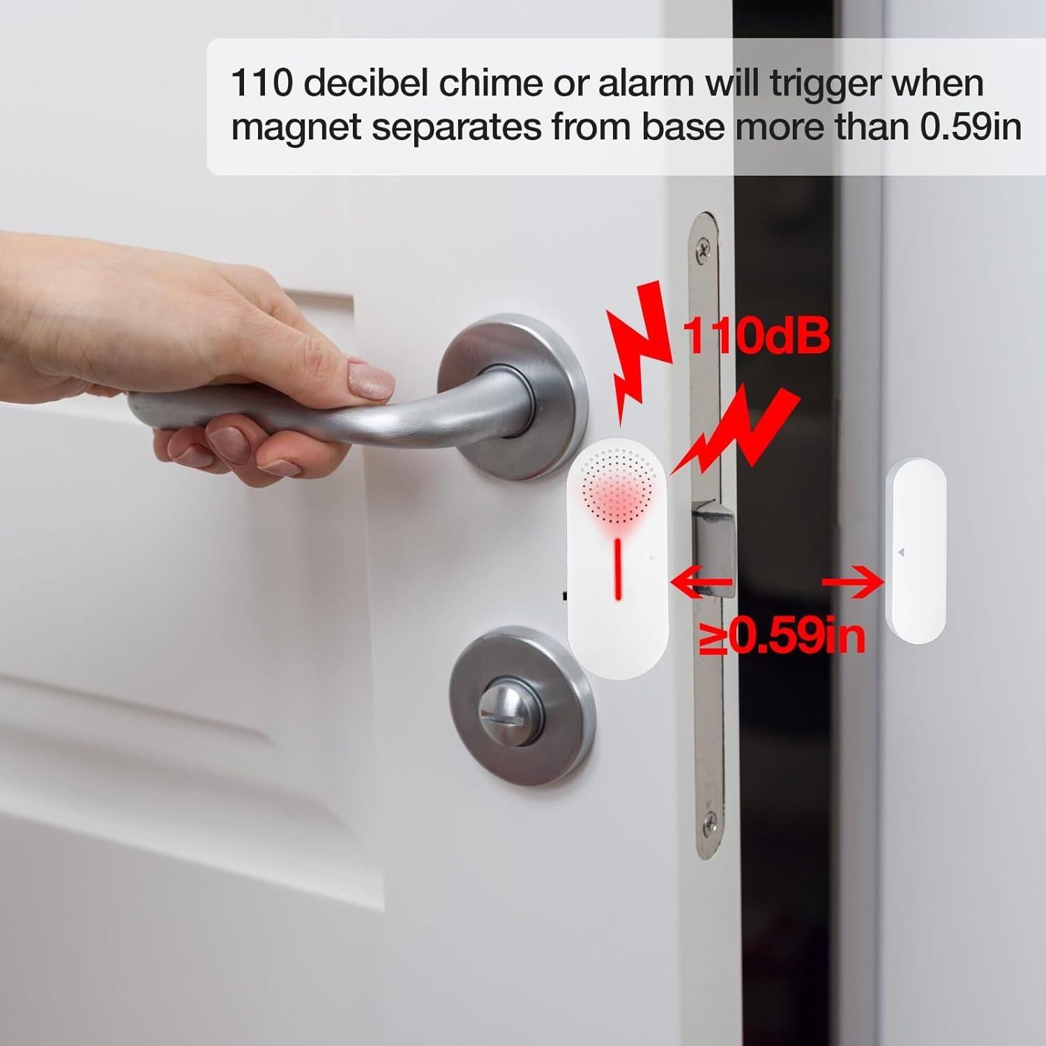 Alarma Inalámbrica de Puerta y Ventana WimuPath 110dB - 3PCS