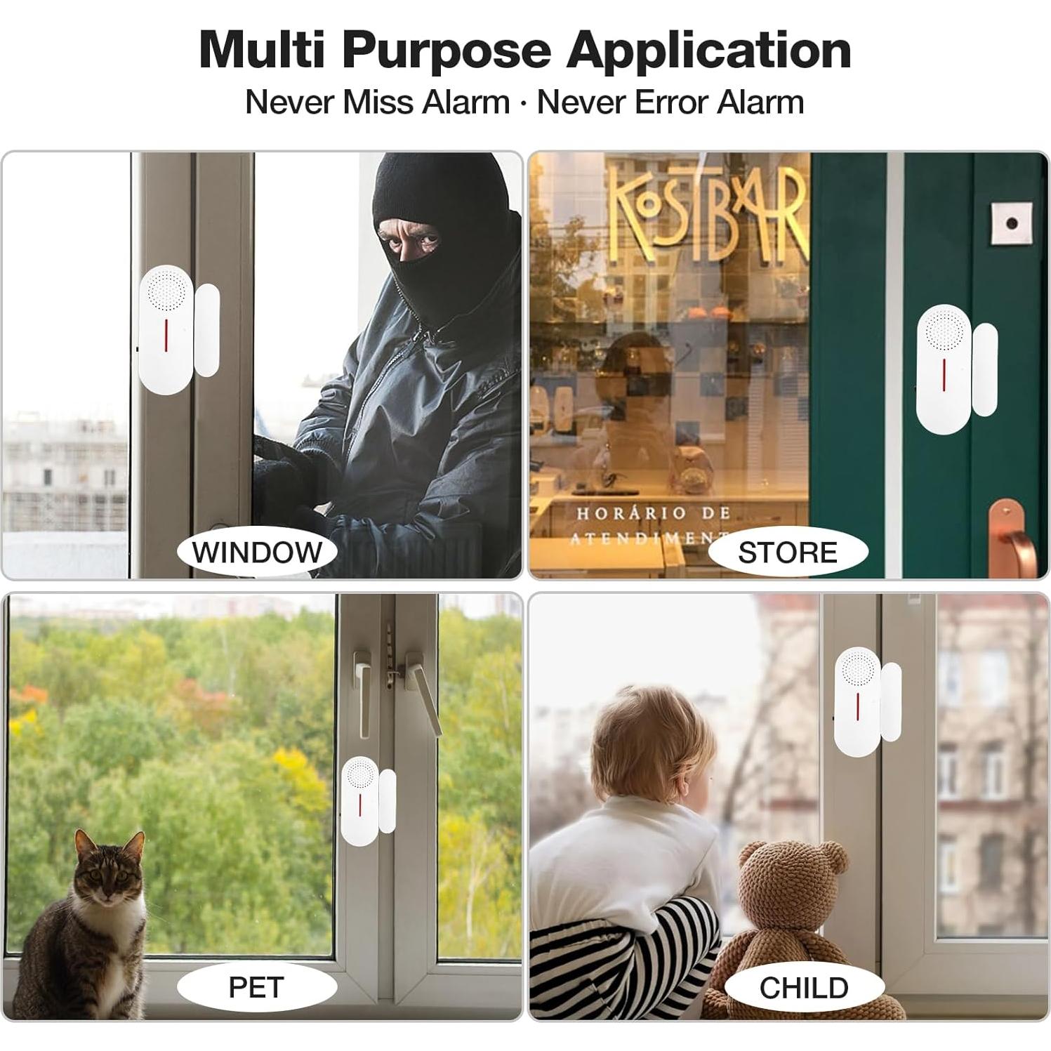 Alarma Inalámbrica de Puerta y Ventana WimuPath 110dB - 3PCS