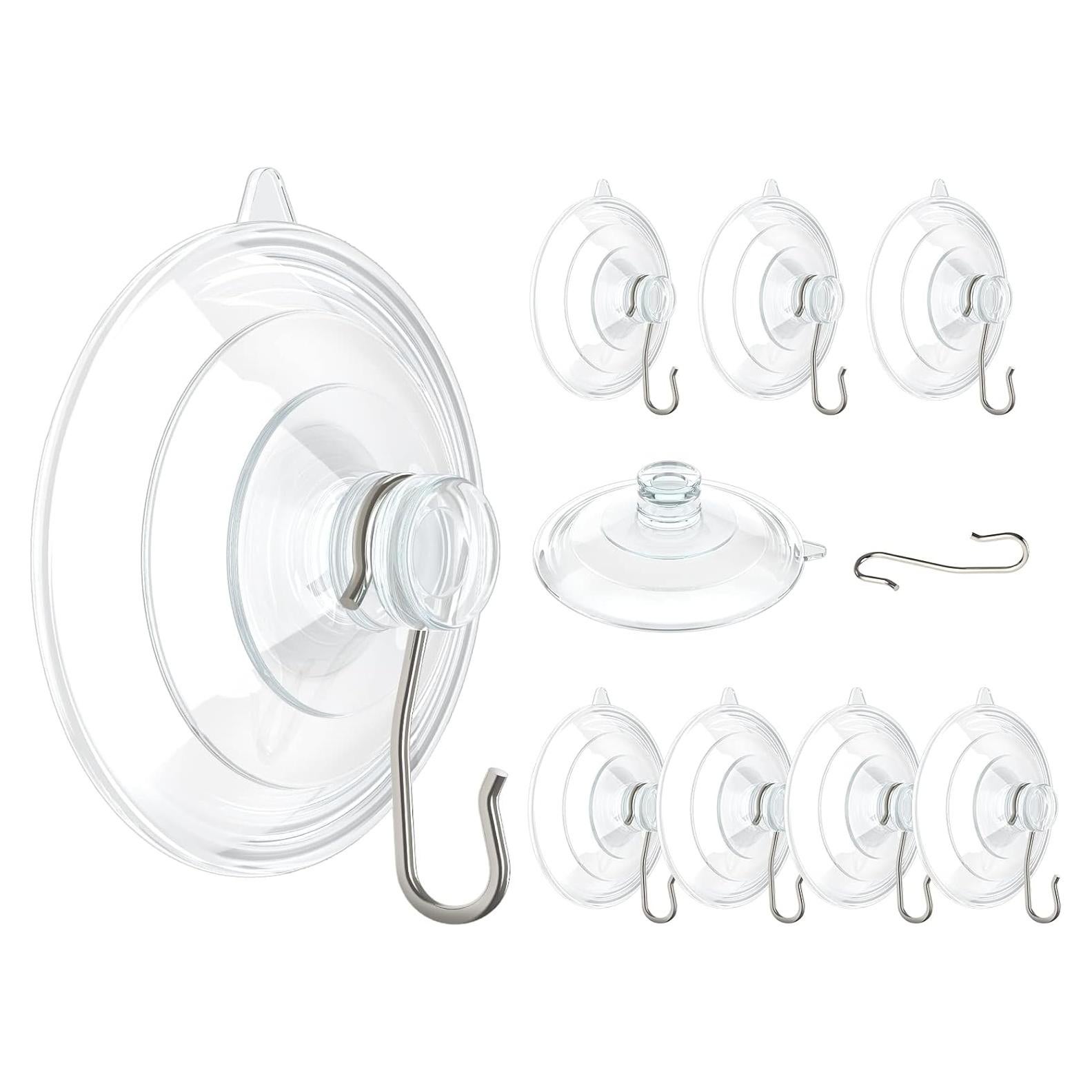 Ganchos de Ventosa VIS'V Grandes 10 Pcs 3.2 kg Transparentes