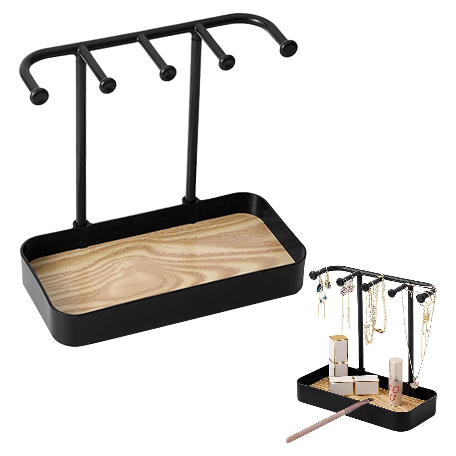 Soporte Organizador de Joyería BXDOW con Bandeja y Ganchos