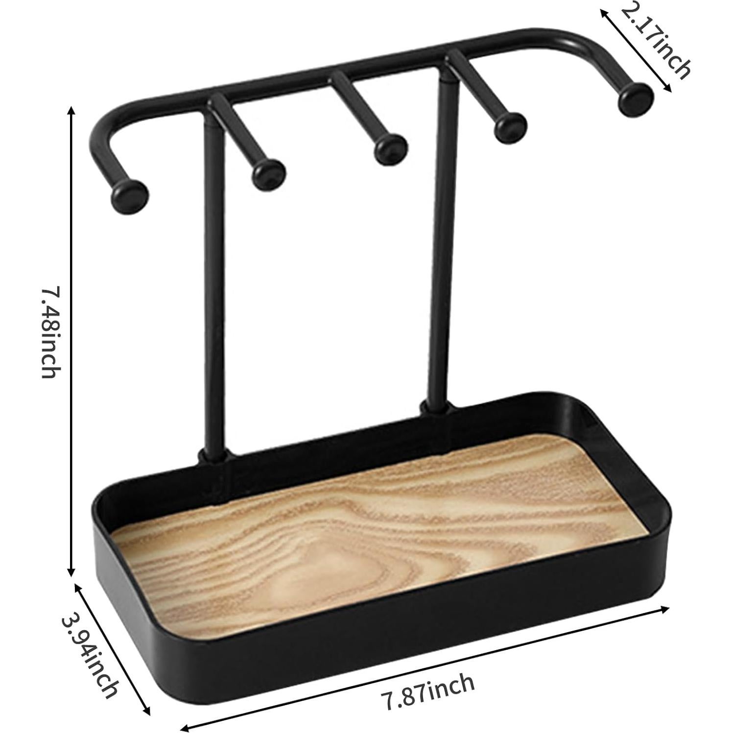Soporte Organizador de Joyería BXDOW con Bandeja y Ganchos