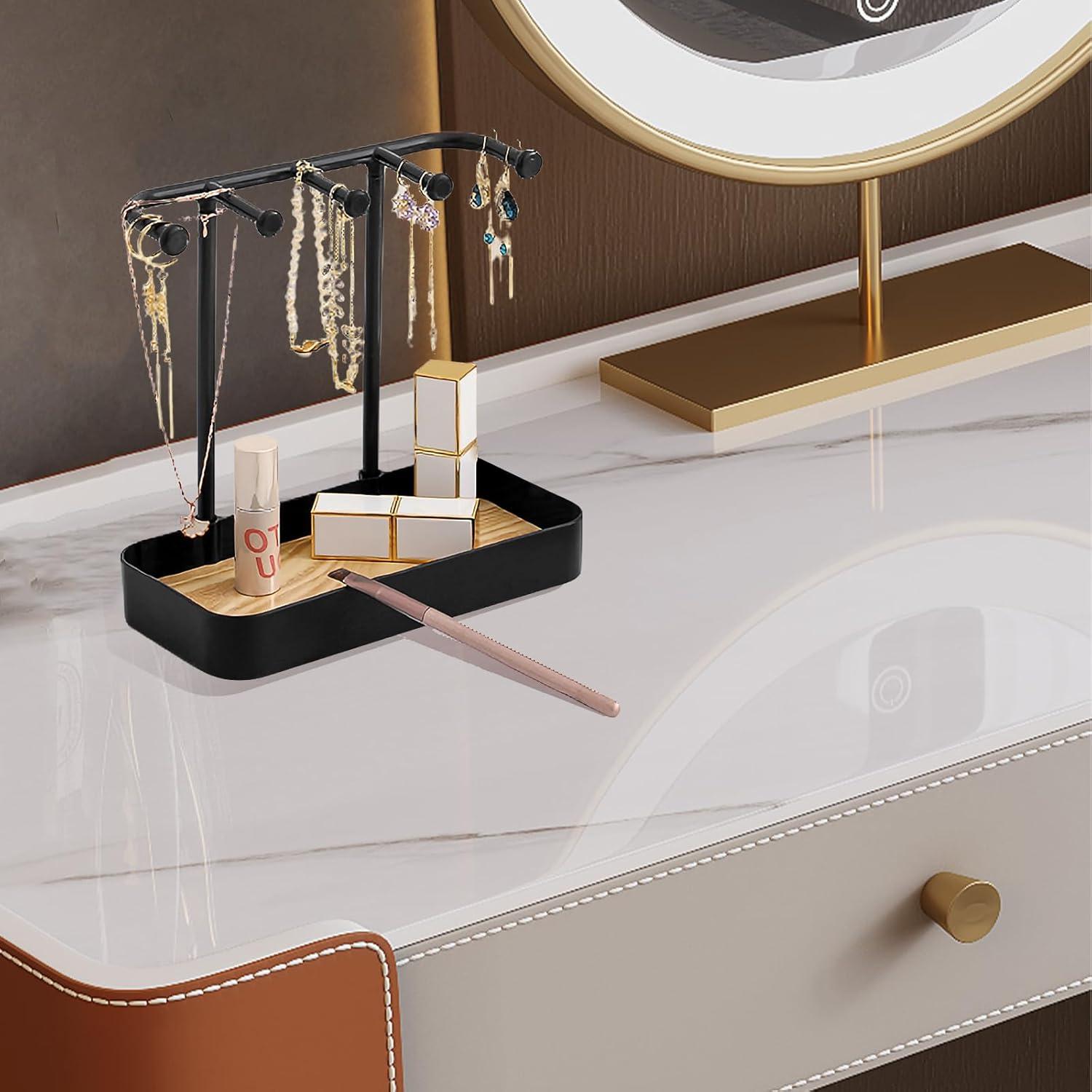Soporte Organizador de Joyería BXDOW con Bandeja y Ganchos