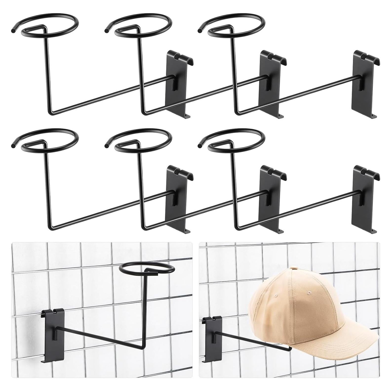 Soporte para Sombreros Blulu - 6 Piezas Metal Negro