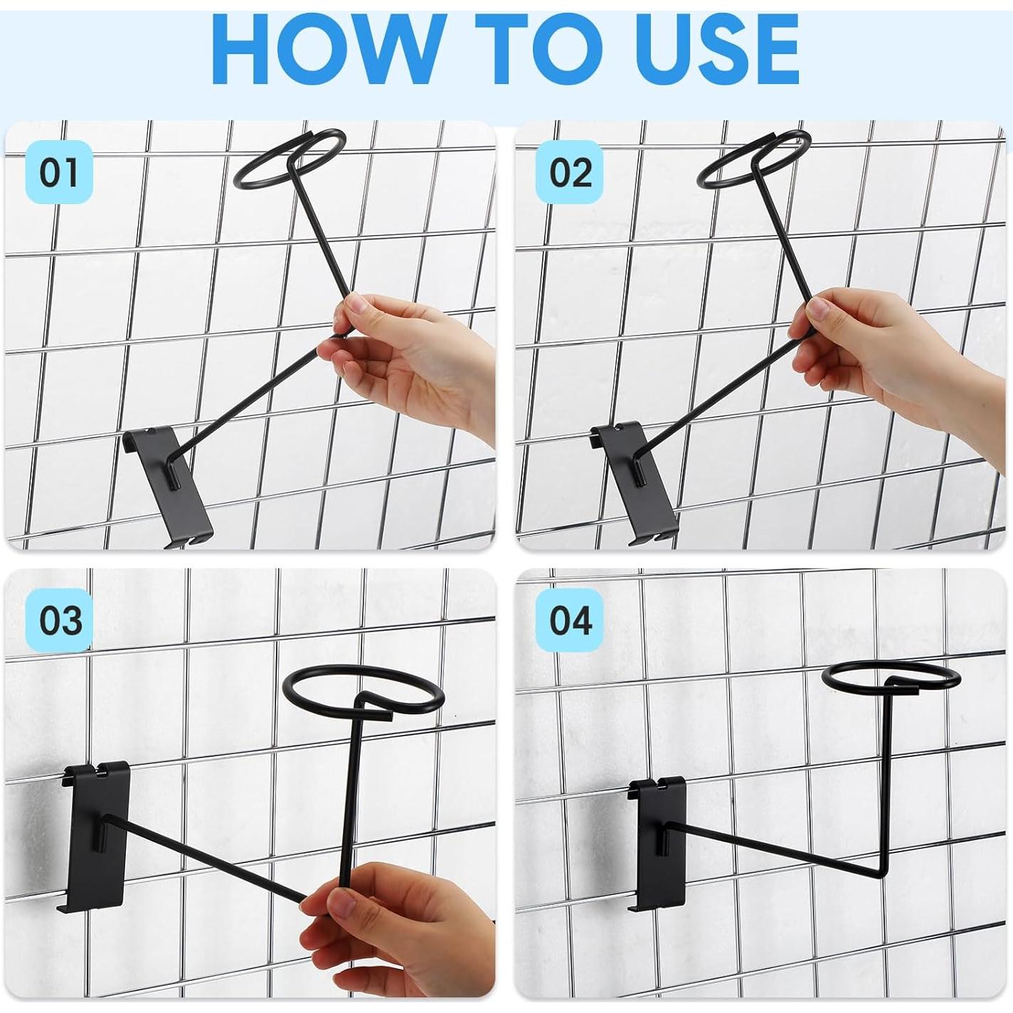 Soporte para Sombreros Blulu - 6 Piezas Metal Negro