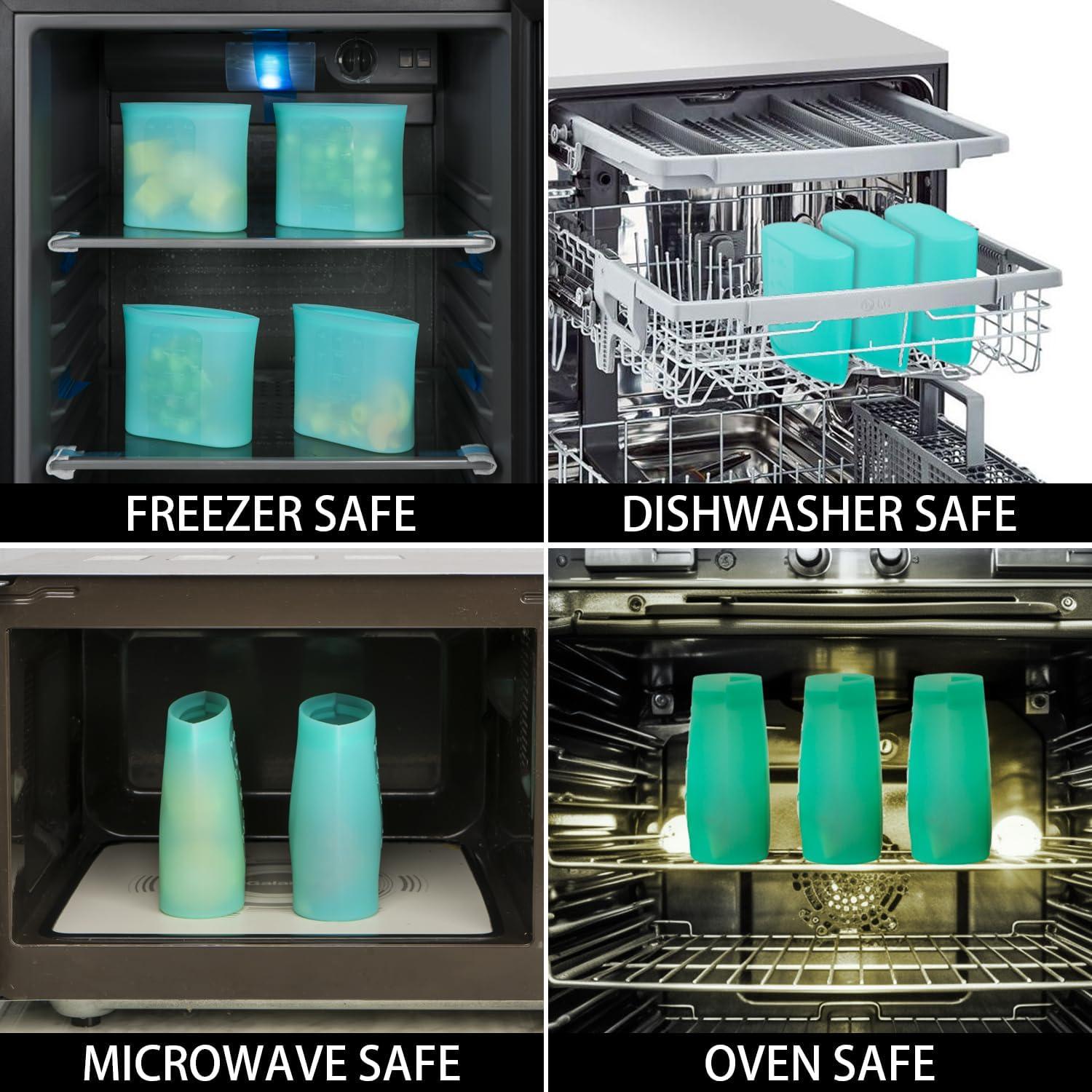 Bolsas de Snack Reutilizables Annaklin 500ml Silicona Apta Microondas