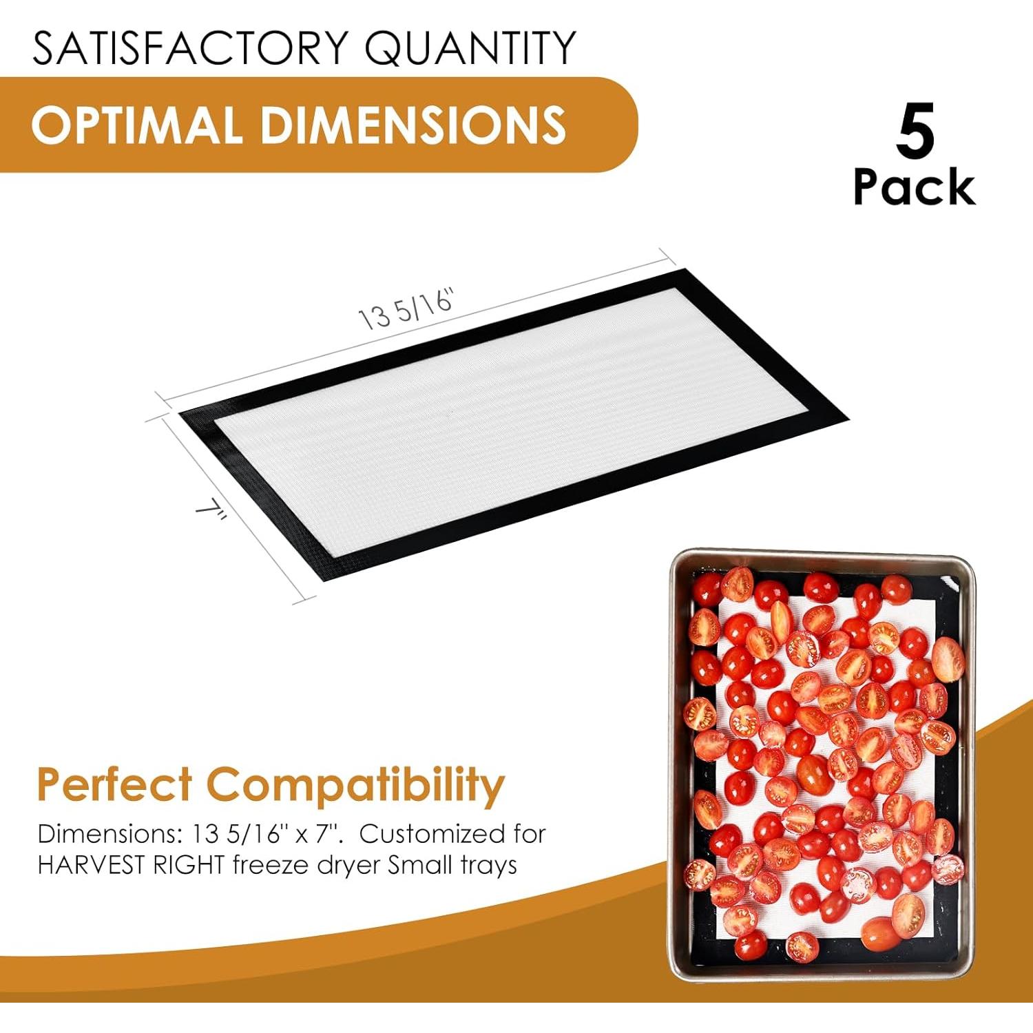 Tapetes de Silicona KitchenRaku para Deshidratador 5 Piezas