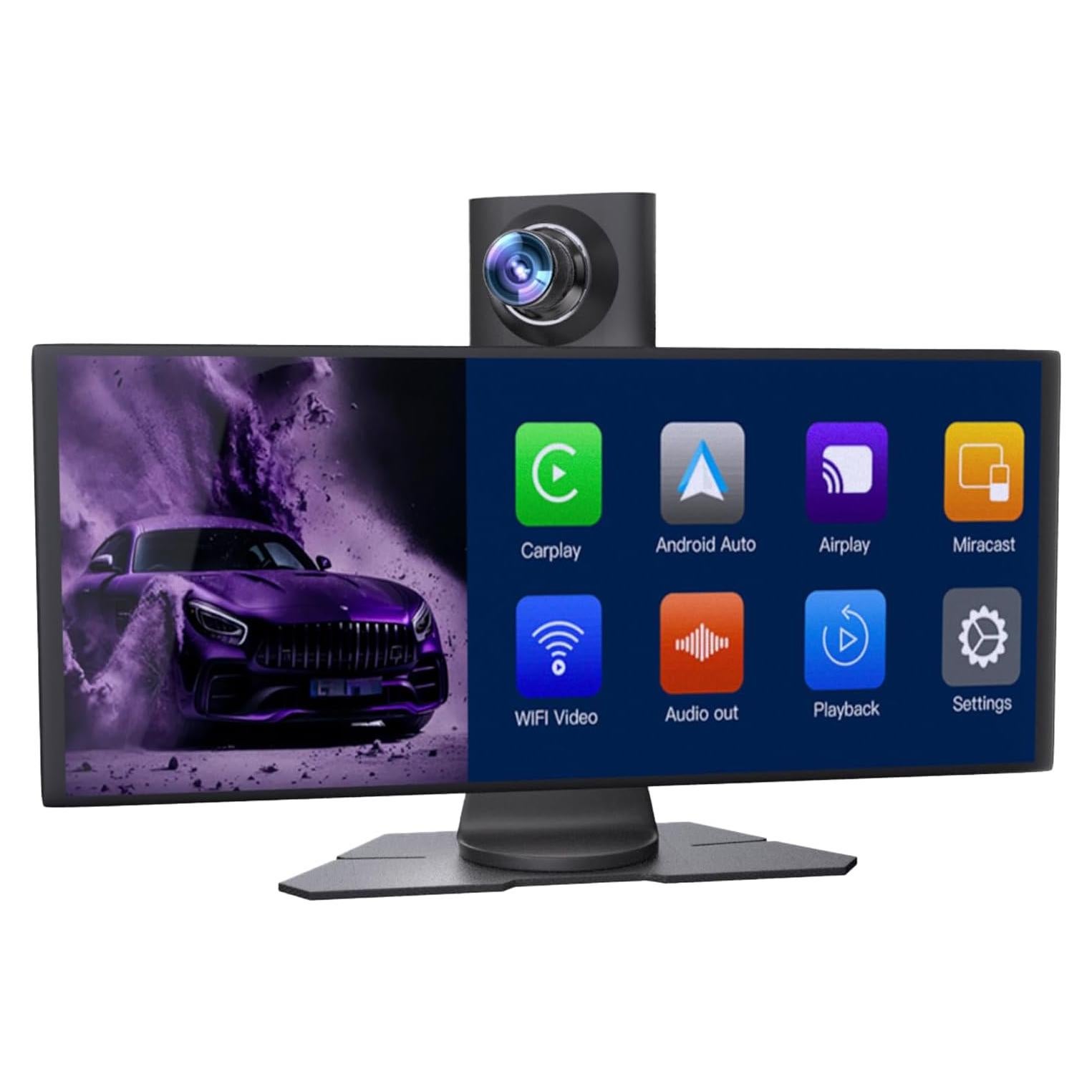 Pantalla Carplay Inalámbrica NUOTIAN 23.6 cm con Cámara HD