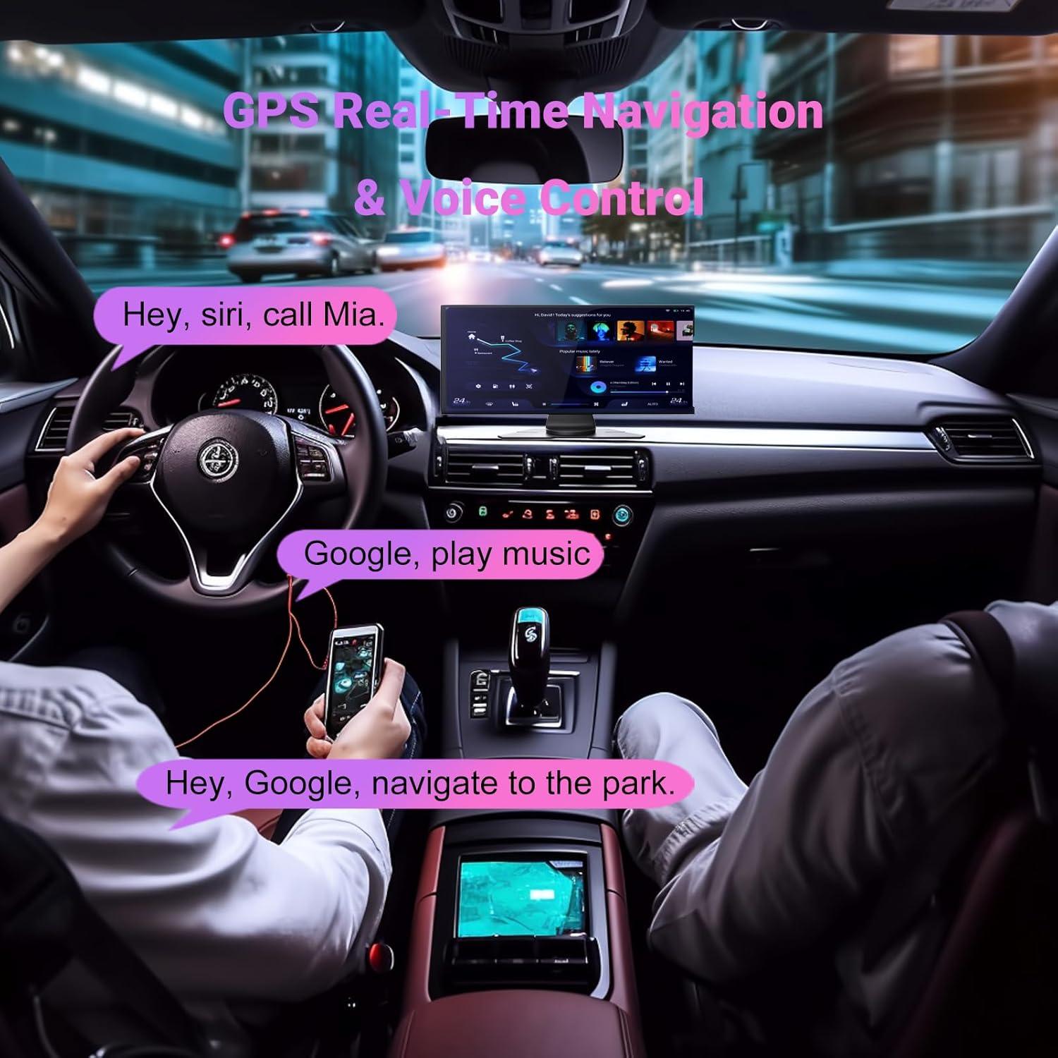 Pantalla Carplay Inalámbrica NUOTIAN 23.6 cm con Cámara HD