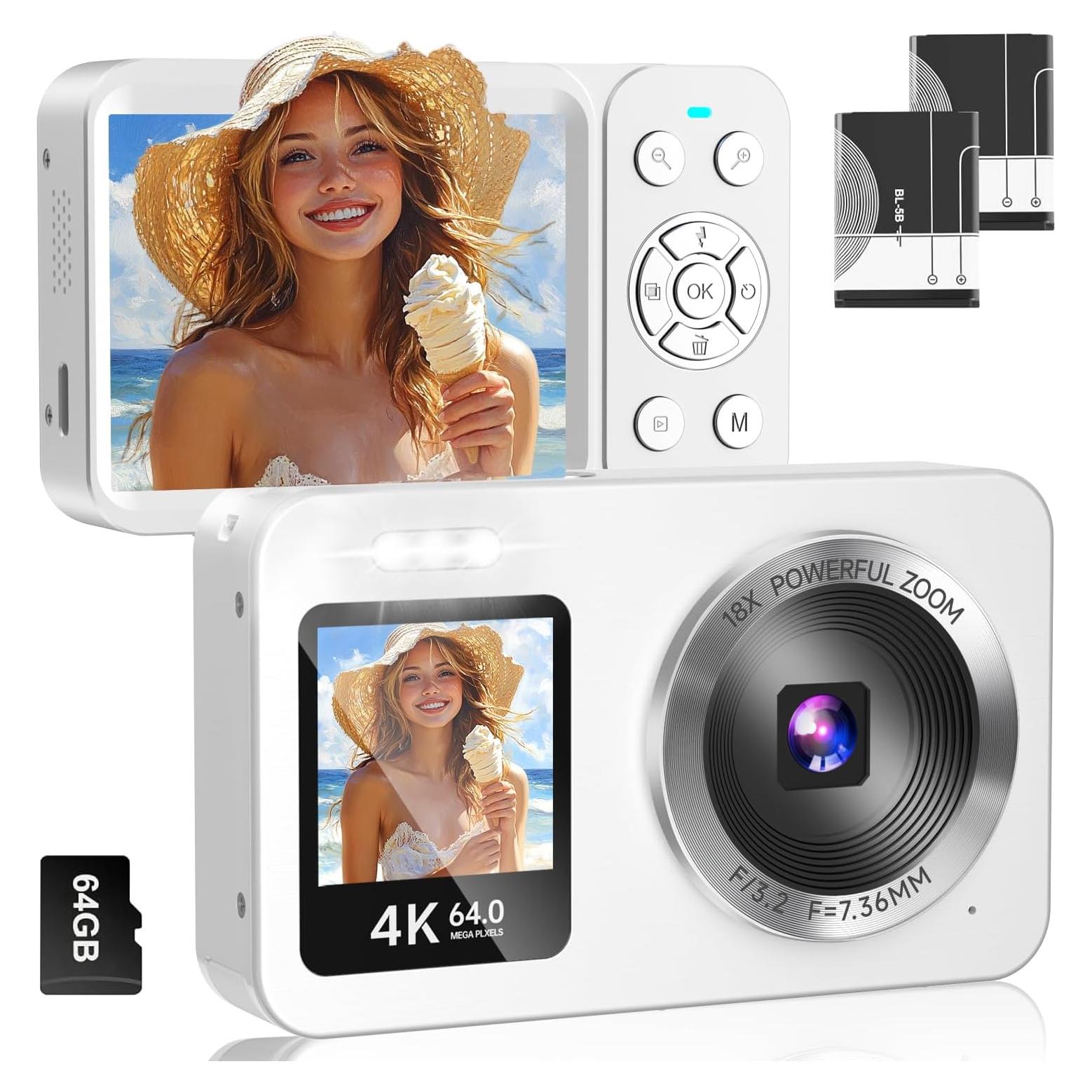 Cámara Digital WABL CS02 4K 64MP Zoom 18X Pantalla Doble