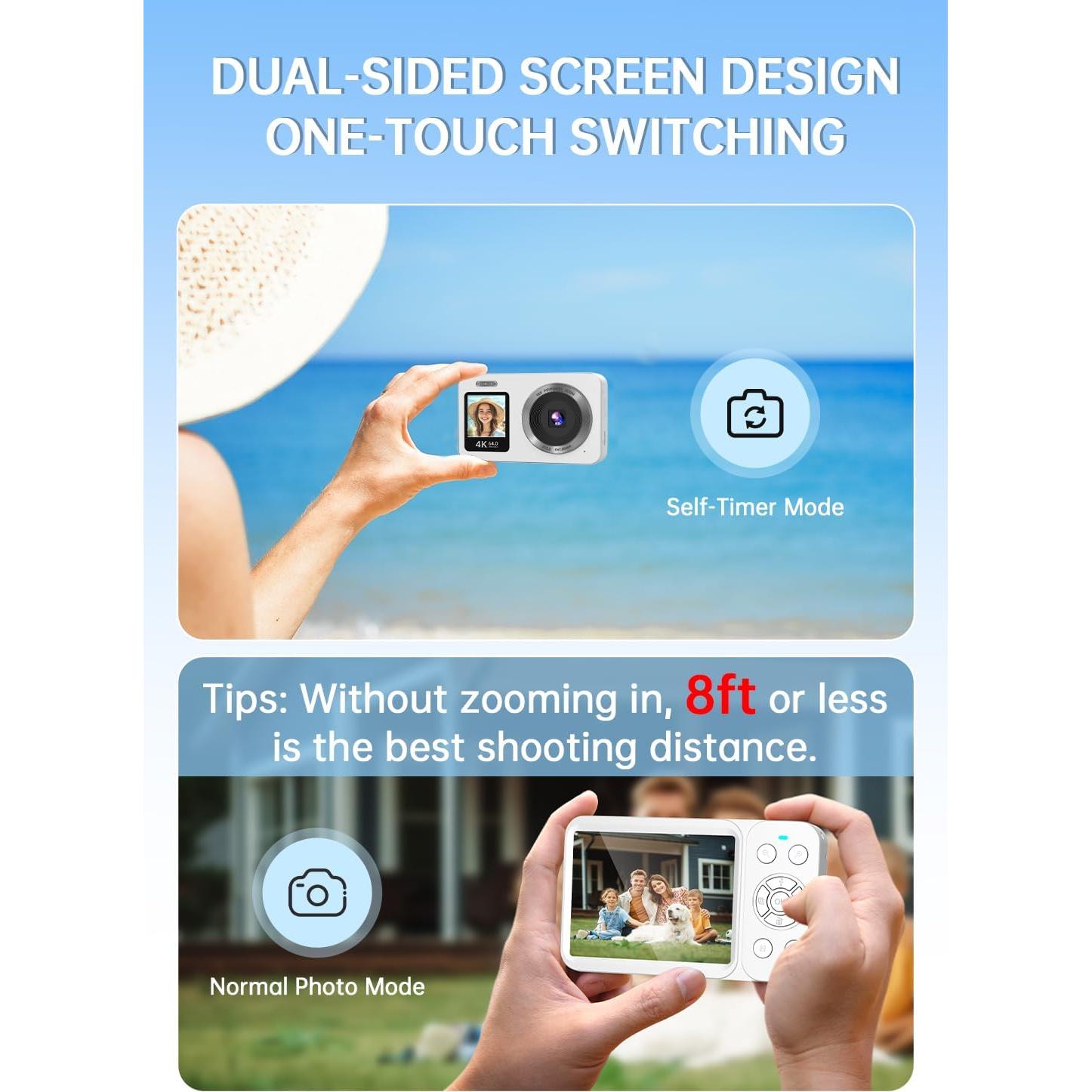 Cámara Digital WABL CS02 4K 64MP Zoom 18X Pantalla Doble