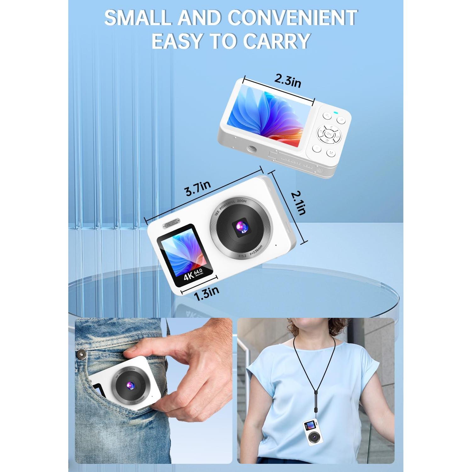 Cámara Digital WABL CS02 4K 64MP Zoom 18X Pantalla Doble