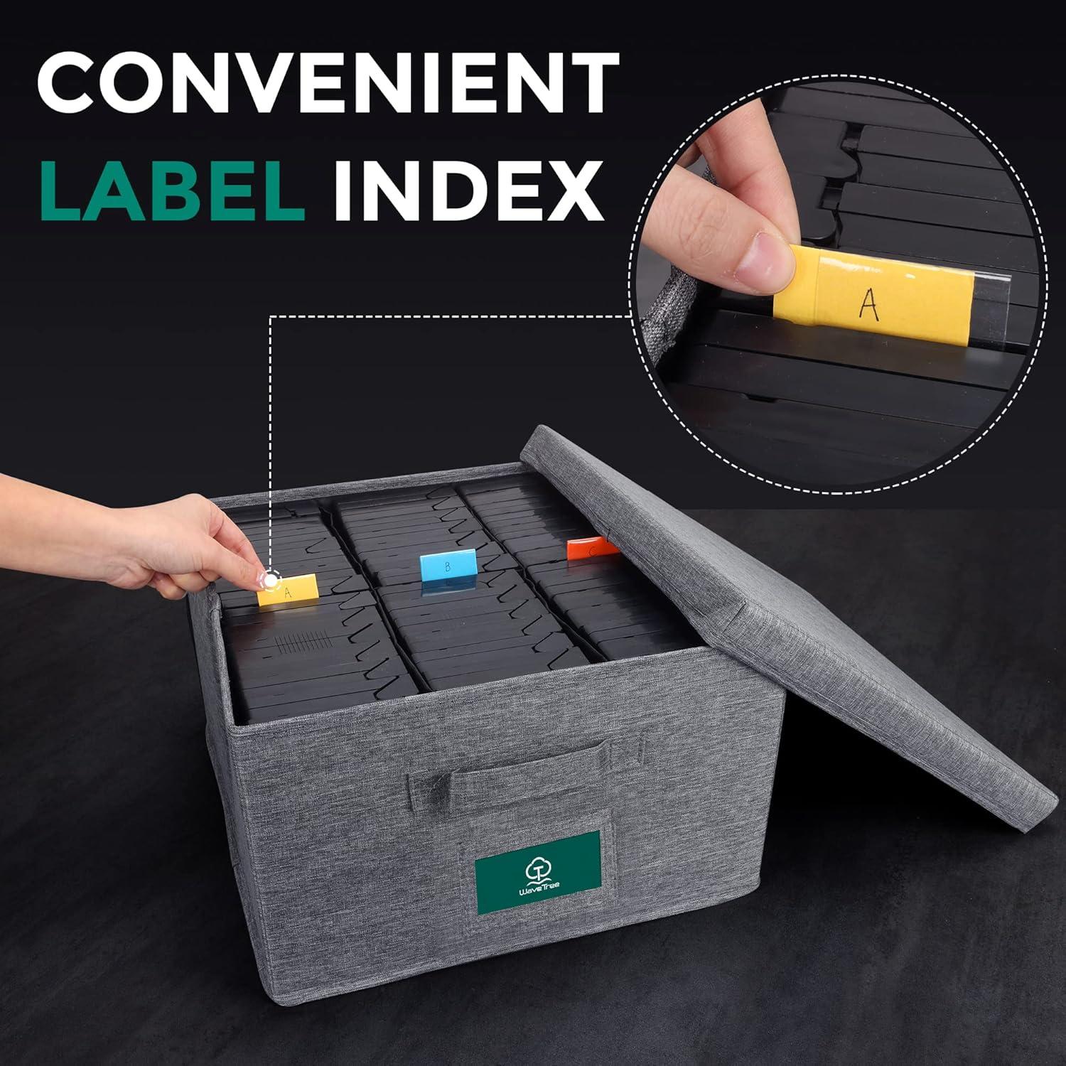 Caja de Almacenamiento VHS TWAVETREE Gris 42 Cintas 36.6x34x20.8 cm