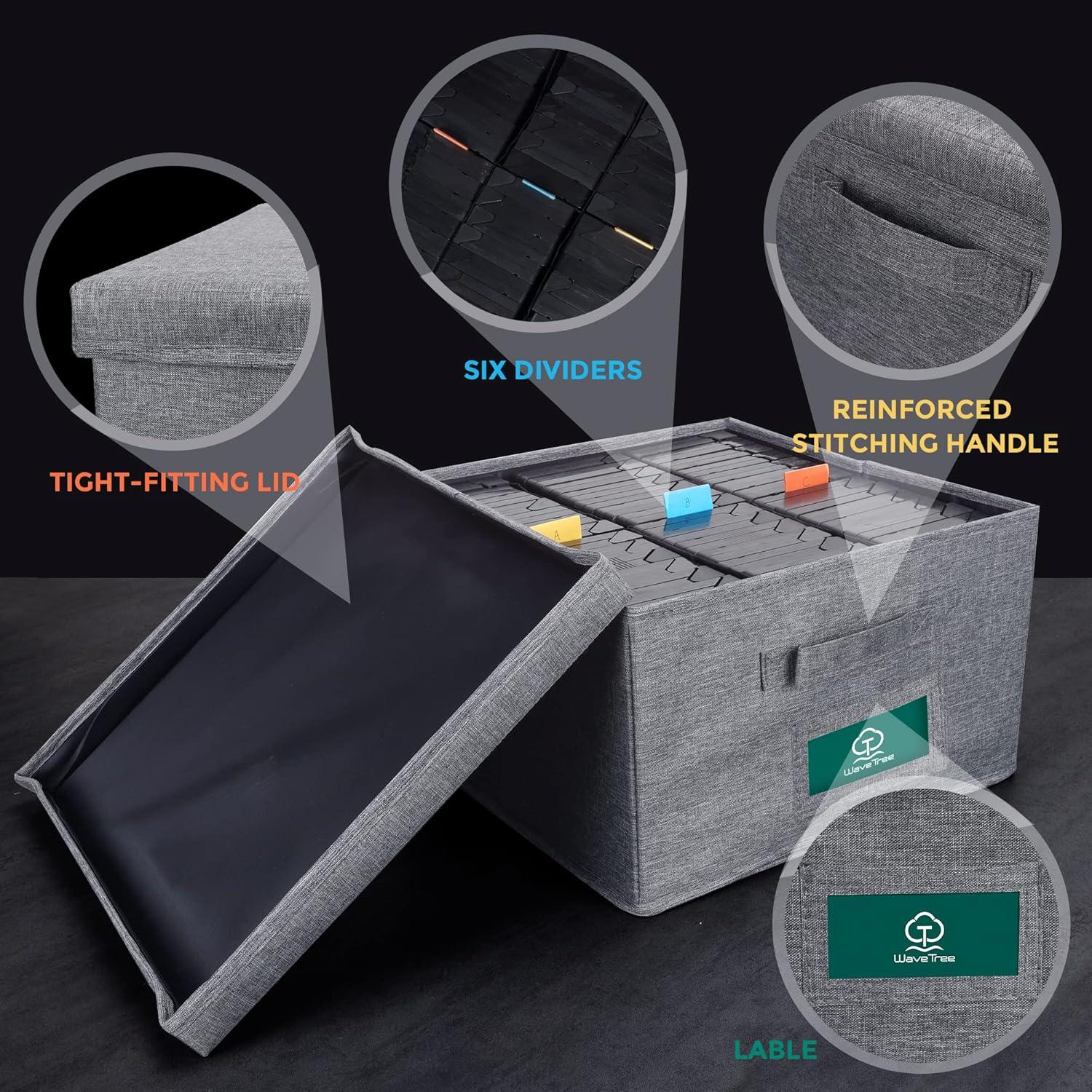 Caja de Almacenamiento VHS TWAVETREE Gris 42 Cintas 36.6x34x20.8 cm