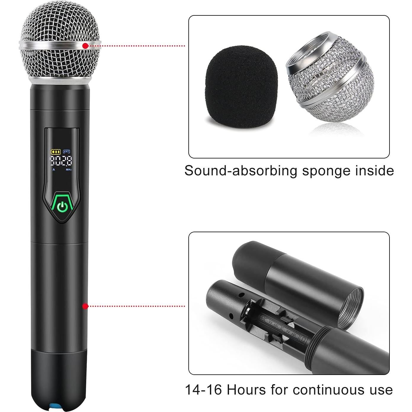 Sistema de micrófono inalámbrico Enping G920 con estuche 20 canales