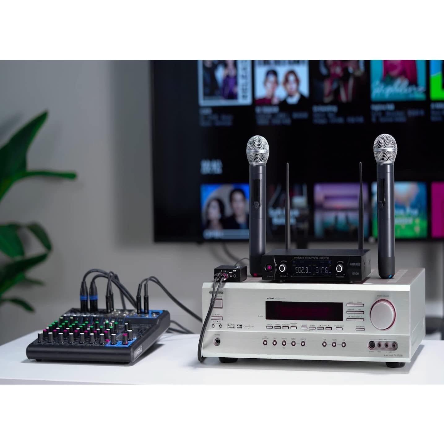 Sistema de micrófono inalámbrico Enping G920 con estuche 20 canales