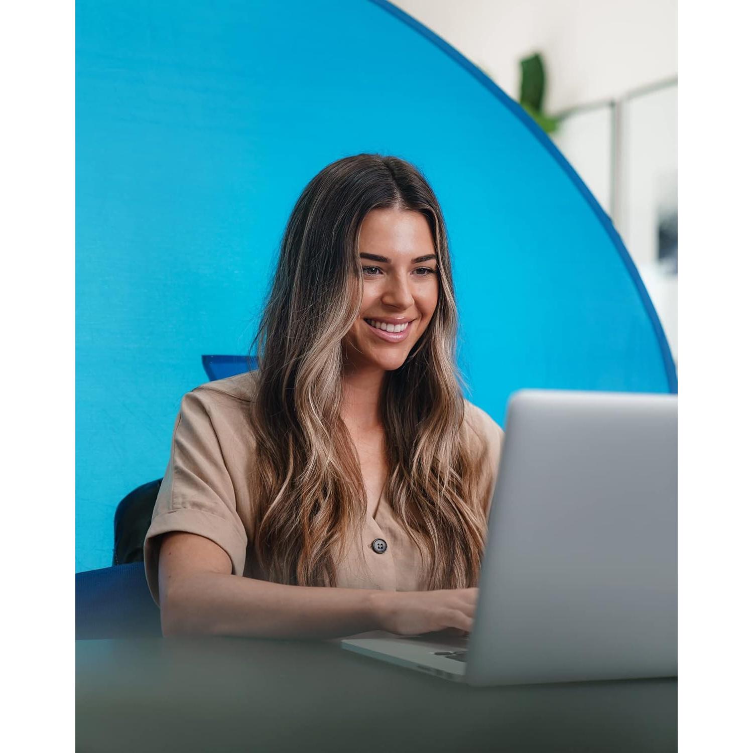 Fondo de Webcam Plegable Webaround Azul 142 cm Portátil