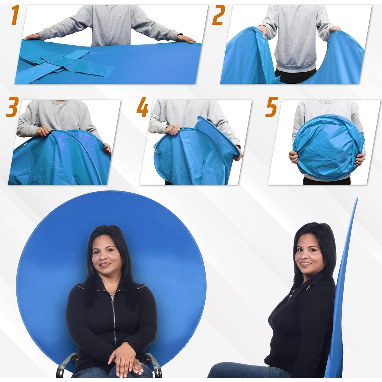 Fondo de Webcam Plegable Webaround Azul 142 cm Portátil