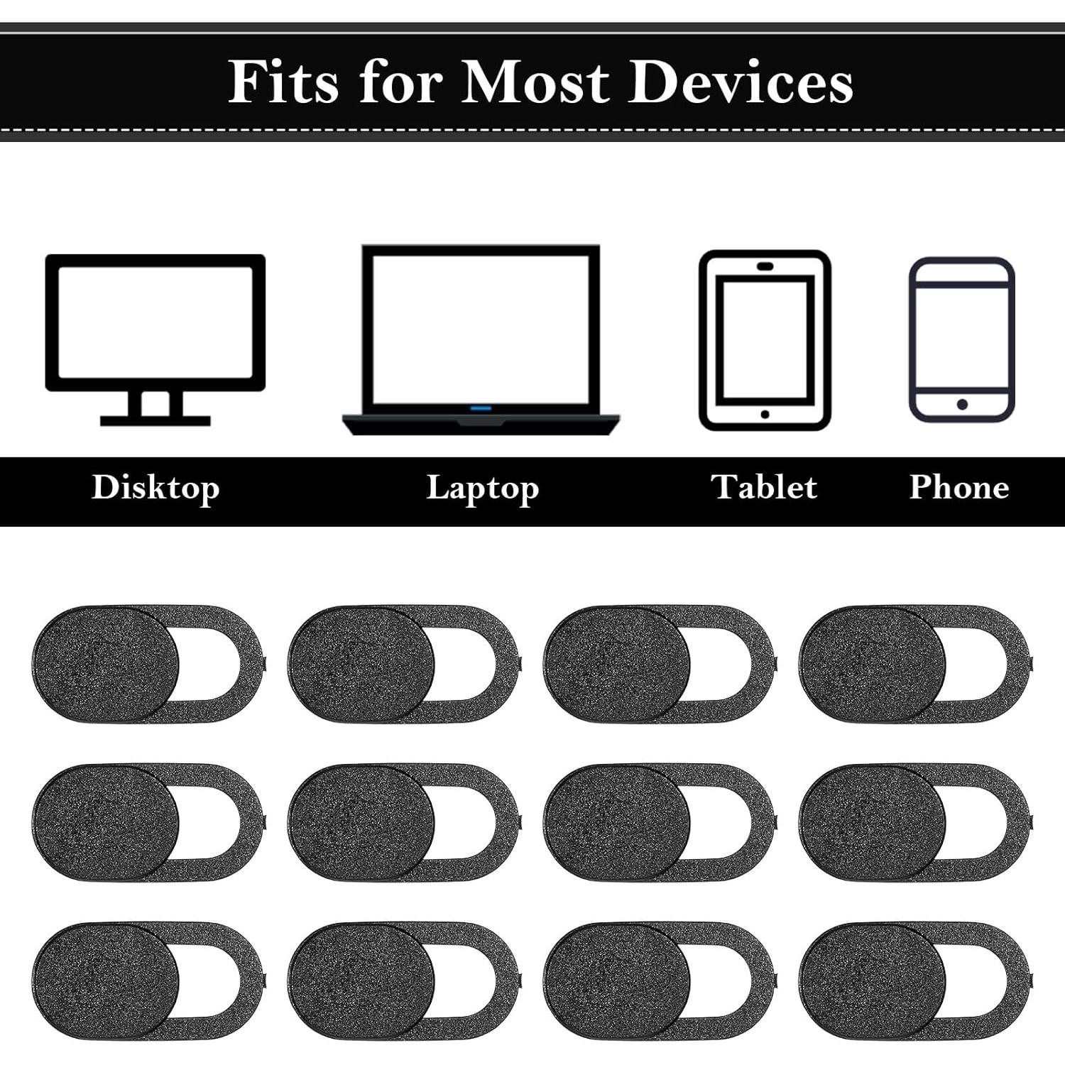 Cubierta de Webcam JIYIN 12 Pcs Deslizante Privacidad