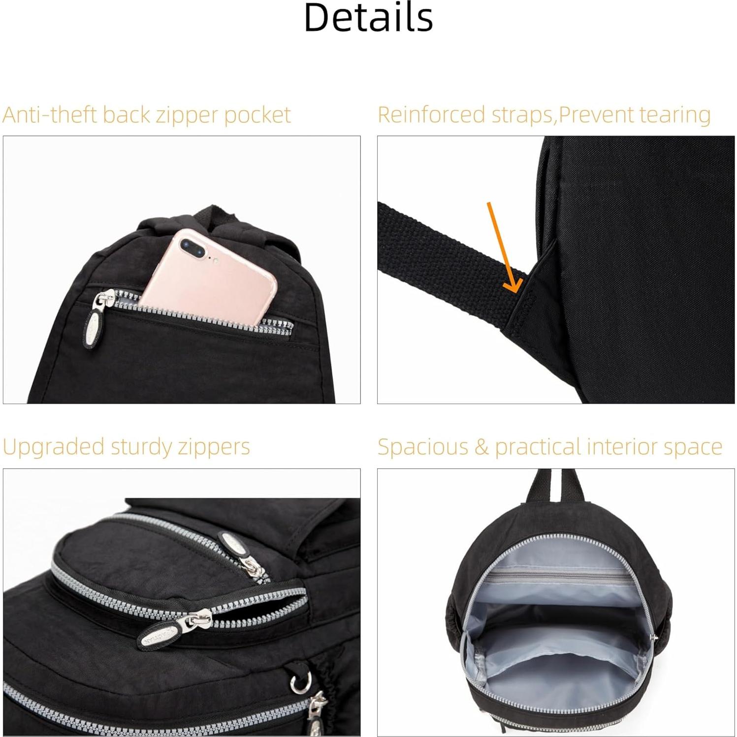 Mochila Mini AOTIAN Nylon Ligera para Mujeres y Niñas 7L