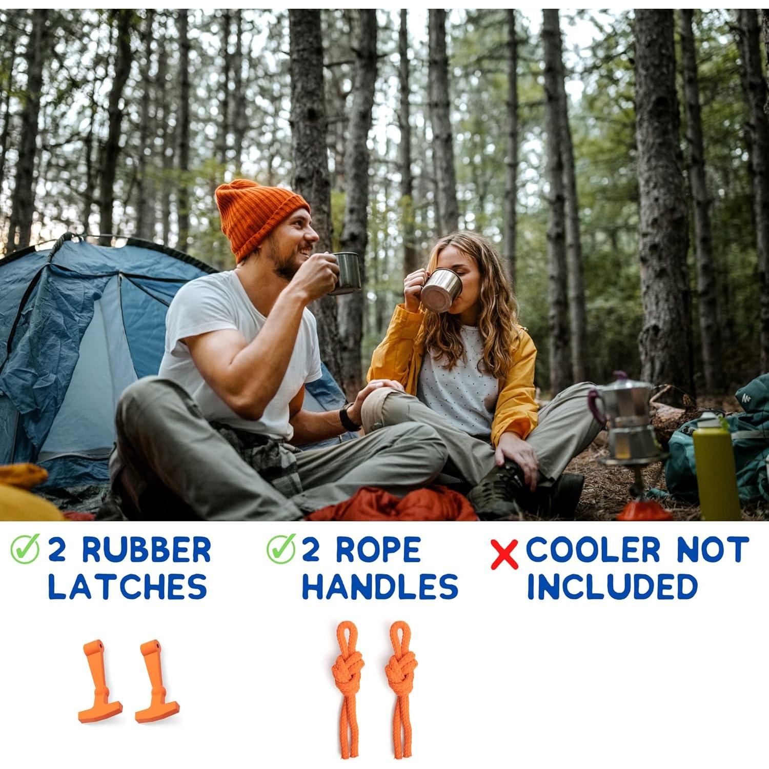 Kit de Pestillos y Asas de Cuerda YETI RTIC Naranja Brillante