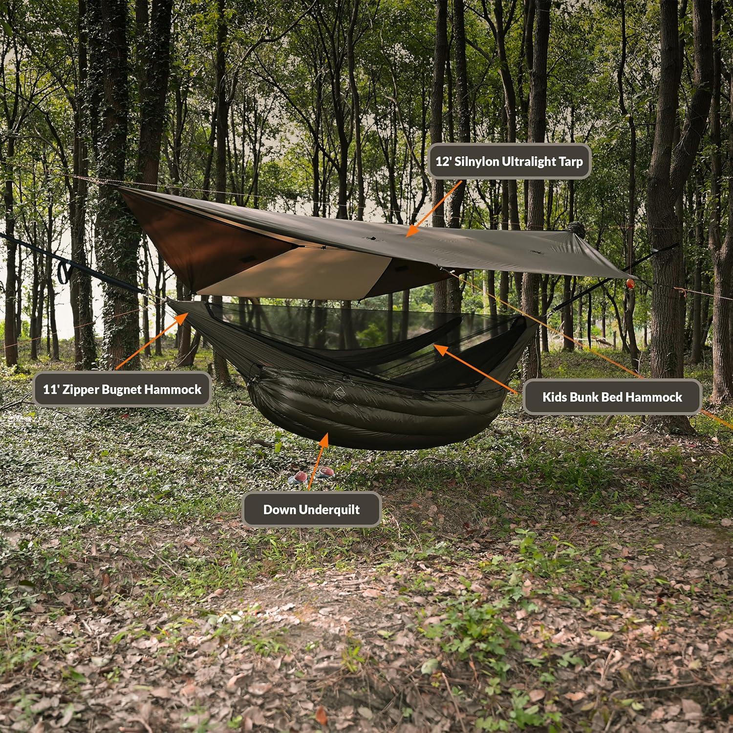 Hamaca Onewind Colcha Inferior Aislante 210x130cm Verde OD