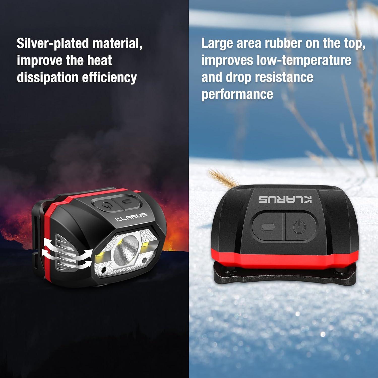 Linterna Frontal Klarus HM1 2PCS Recargable IPX6 440 Lúmenes