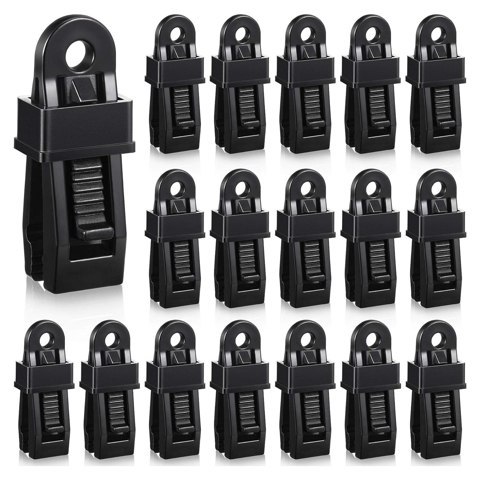 Clips de Lona Boca de Cocodrilo Outus 20 Pcs Negro