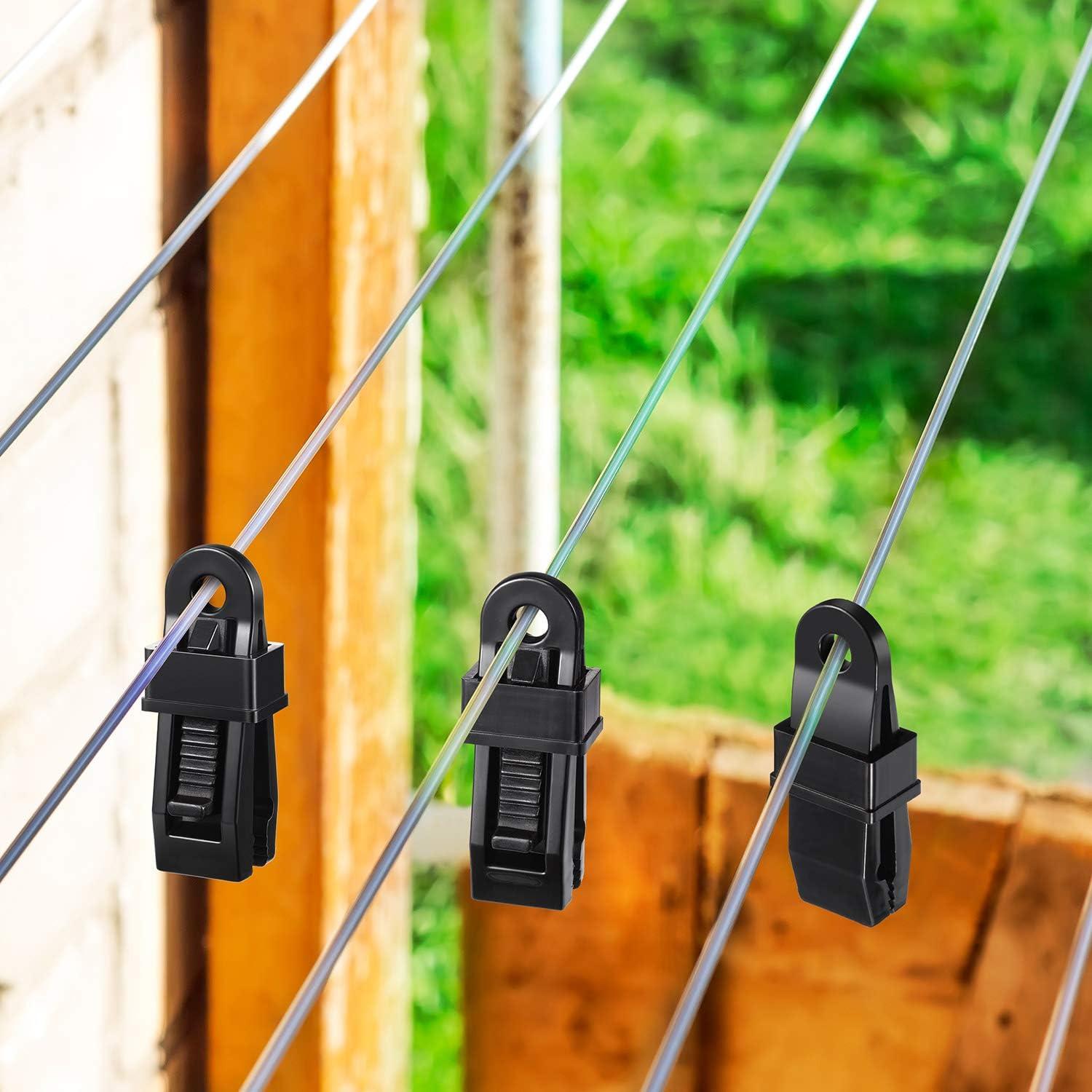 Clips de Lona Boca de Cocodrilo Outus 20 Pcs Negro