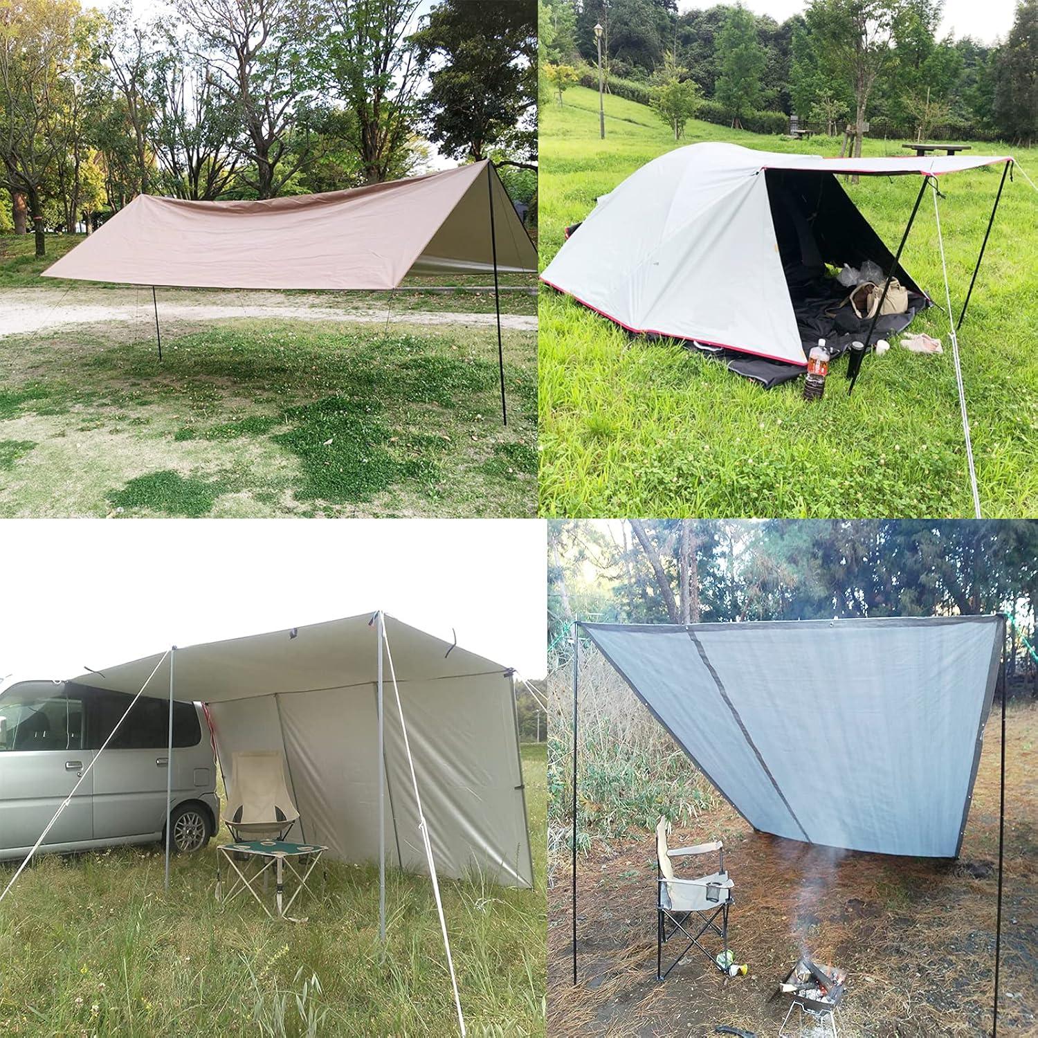 Postes ajustables para toldo Hibinew HB - Acero 190.5 cm