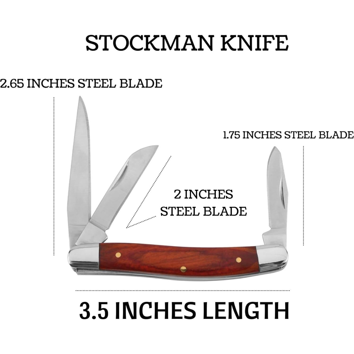 Juego de Cuchillos Plegables Old Ram 2 Piezas Caza Camping