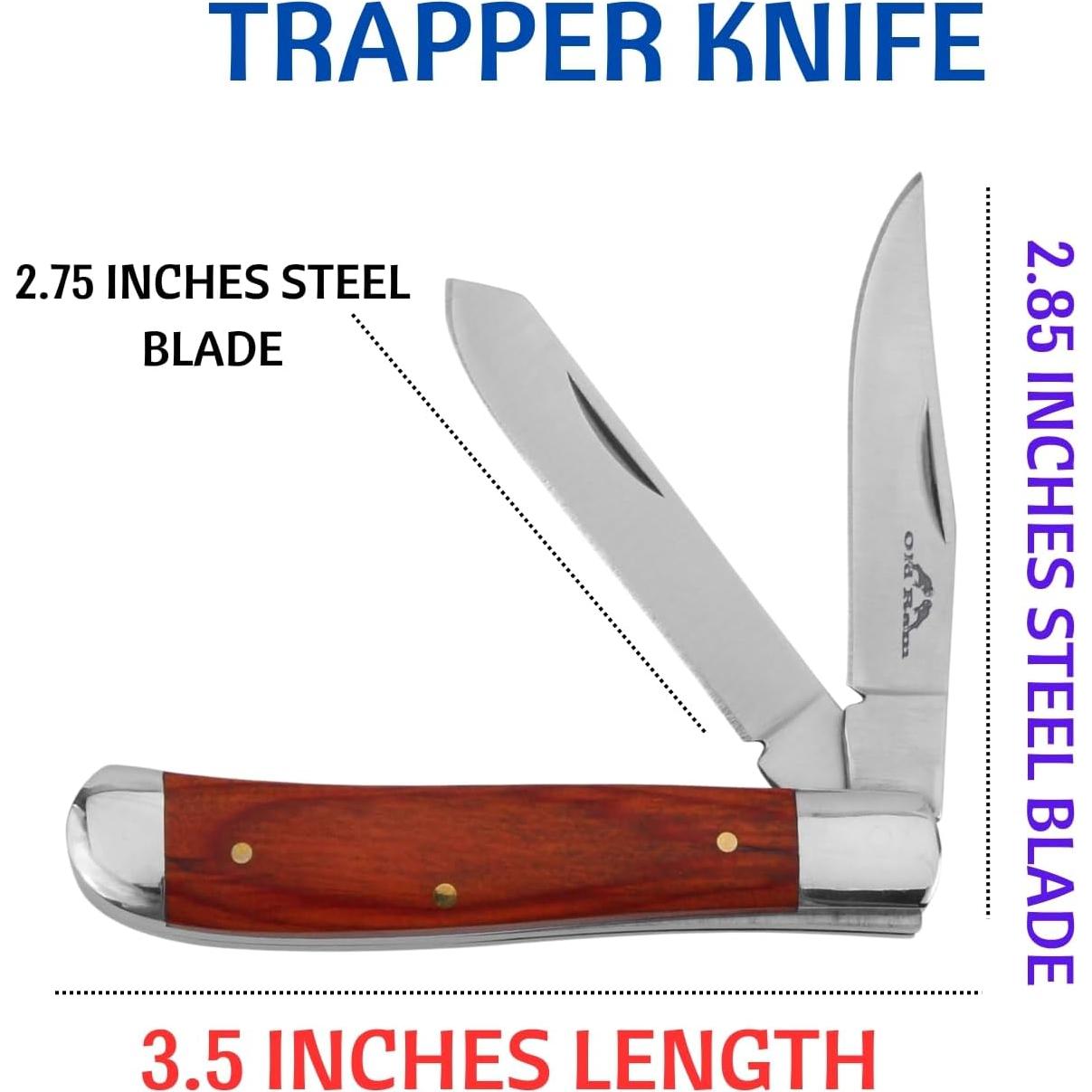 Juego de Cuchillos Plegables Old Ram 2 Piezas Caza Camping