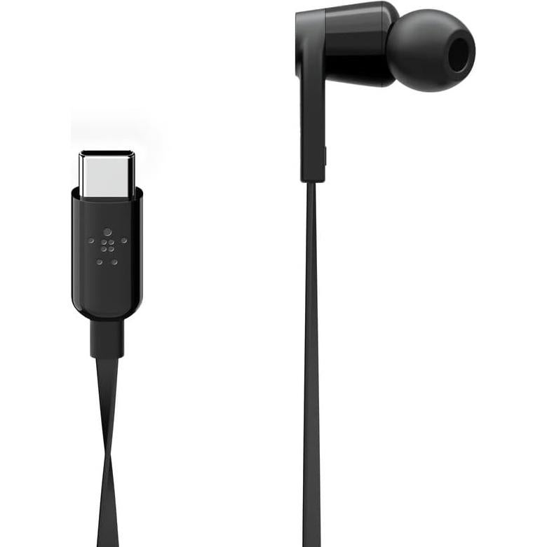 Auriculares USB-C Belkin SoundForm con micrófono - Negro