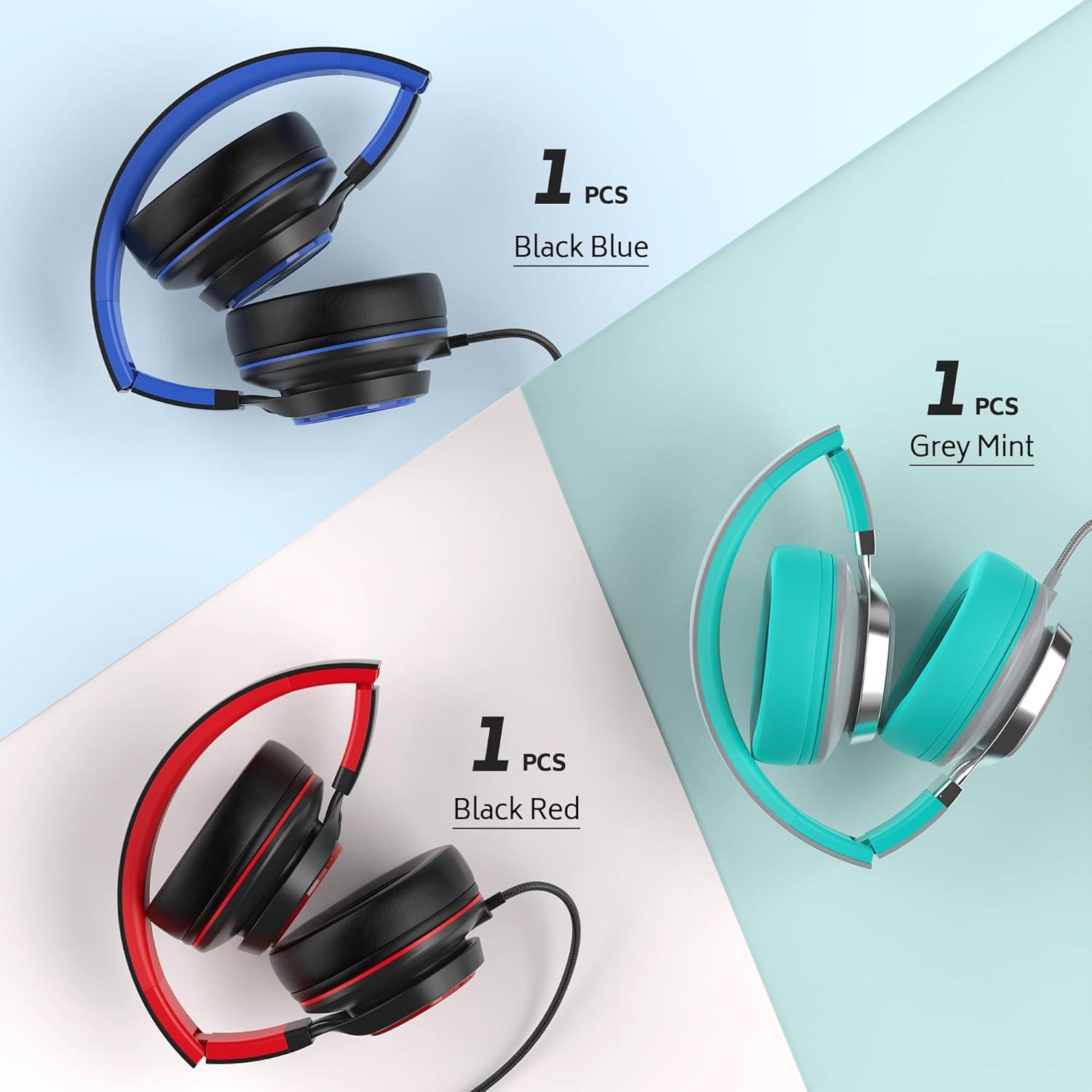 Auriculares por Cable MIXCU JrX3 para Niños y Adolescentes - 3 Paquete