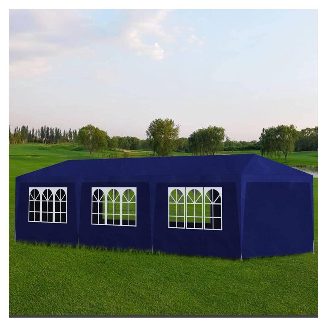 Carpa Plegable MNISDFL 10x3m Azul Resistente al Agua