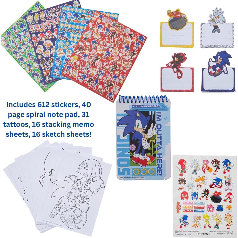 Conjunto de Arte Sonic The Hedgehog - 612 Piezas Creativas