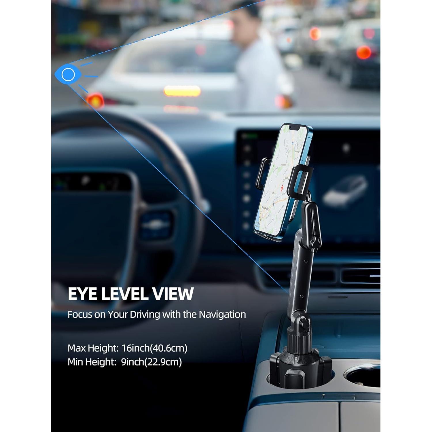 Soporte para Teléfono en Auto TOPGO Pro Ajustable Negro