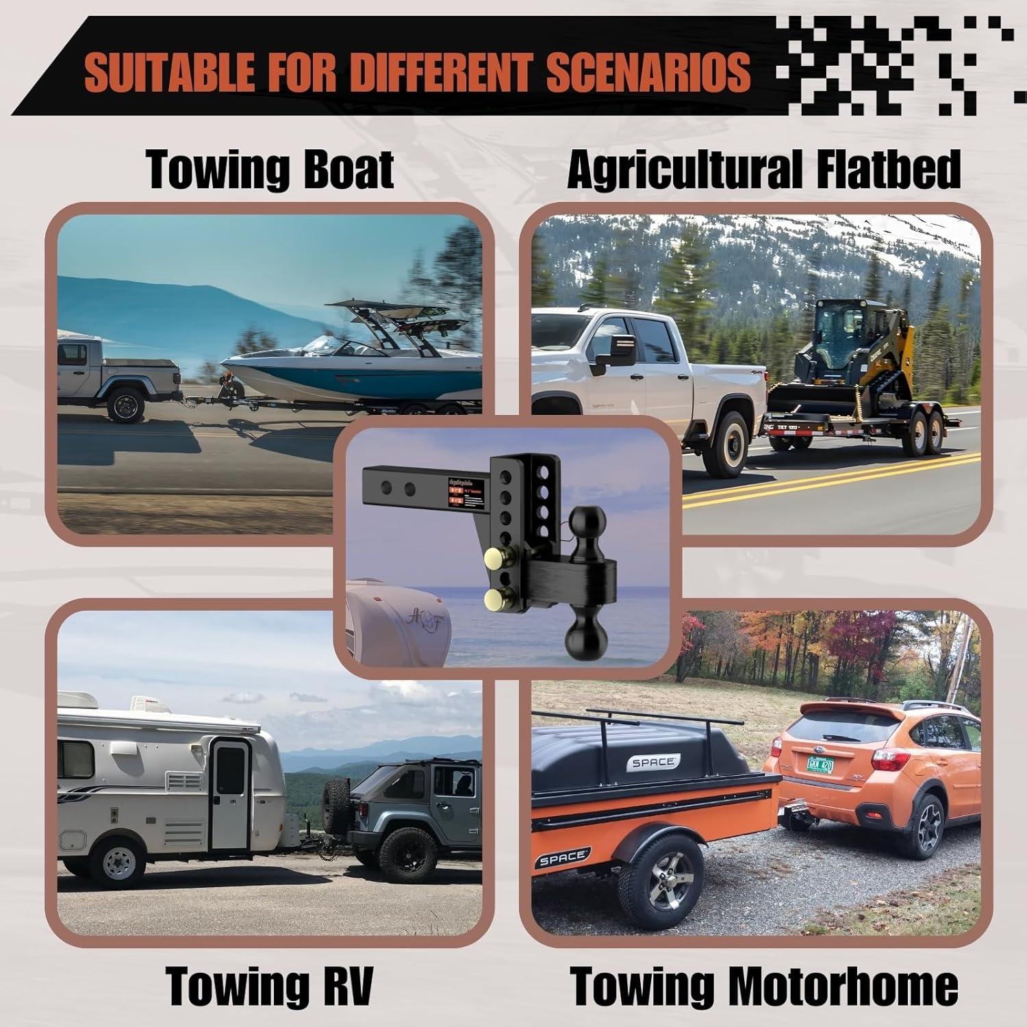 Enganche de Remolque Ajustable Aquilaplain 25000 lbs 4"