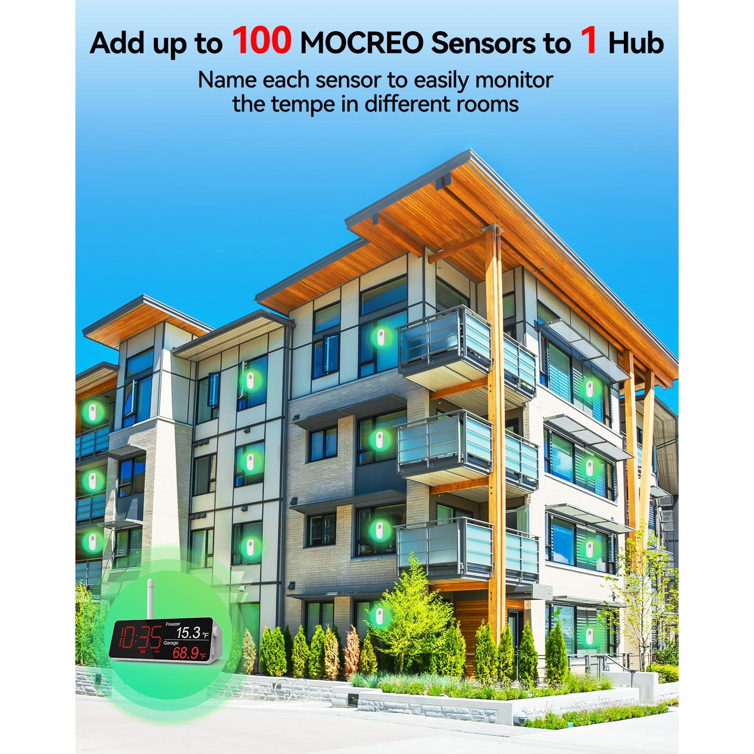 Termómetro Impermeable MOCREO LS1 con Alerta Remota y Registro