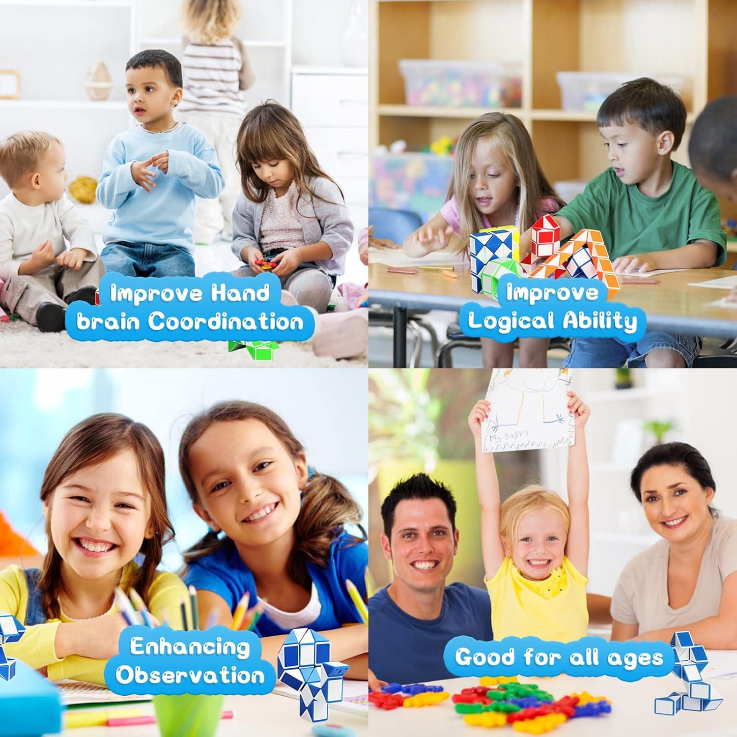 Cubo de Serpiente Fidget Ganowo 12 Piezas Juguete Sensorial