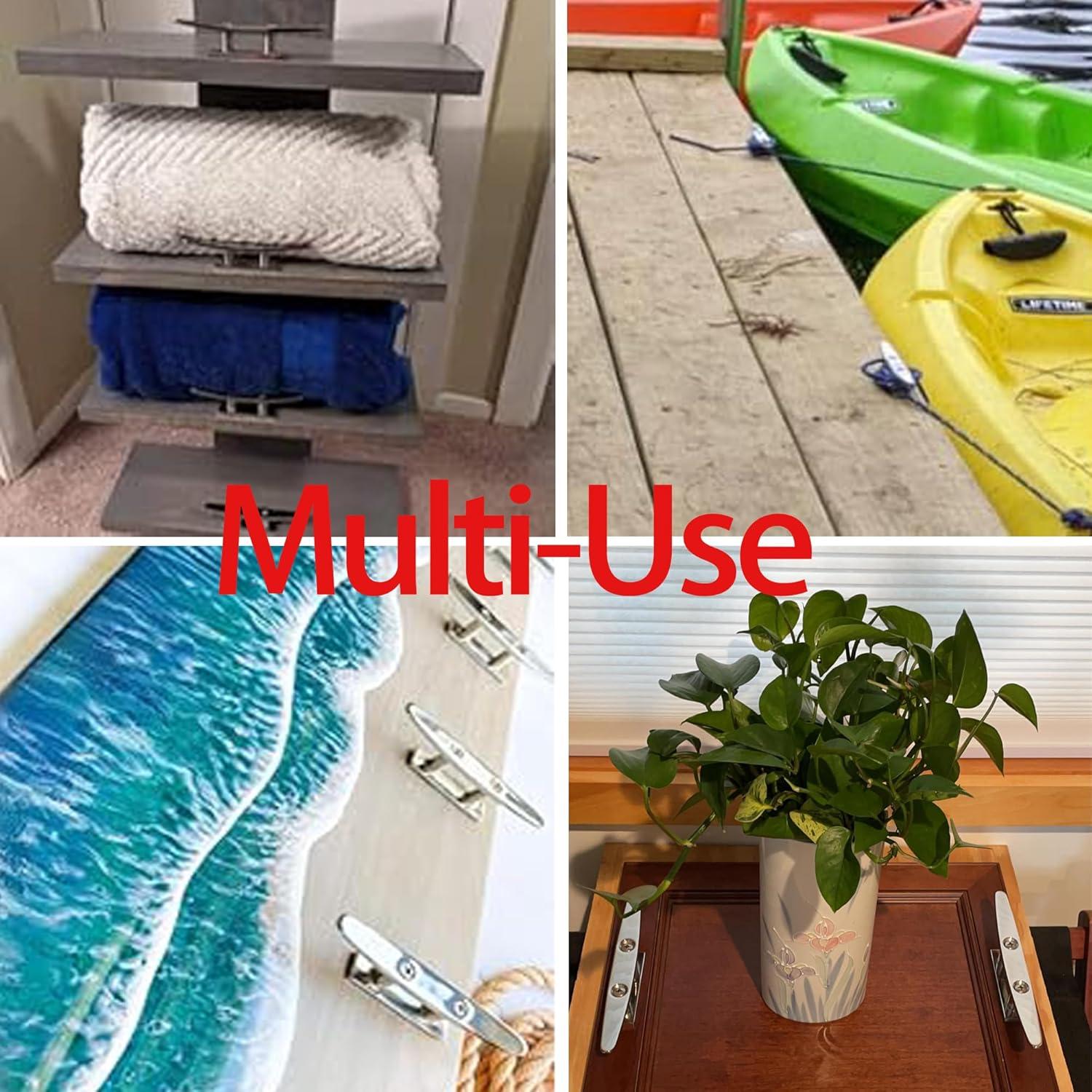 Cleats de Barco MX 10 cm Acero Inoxidable 2 Piezas