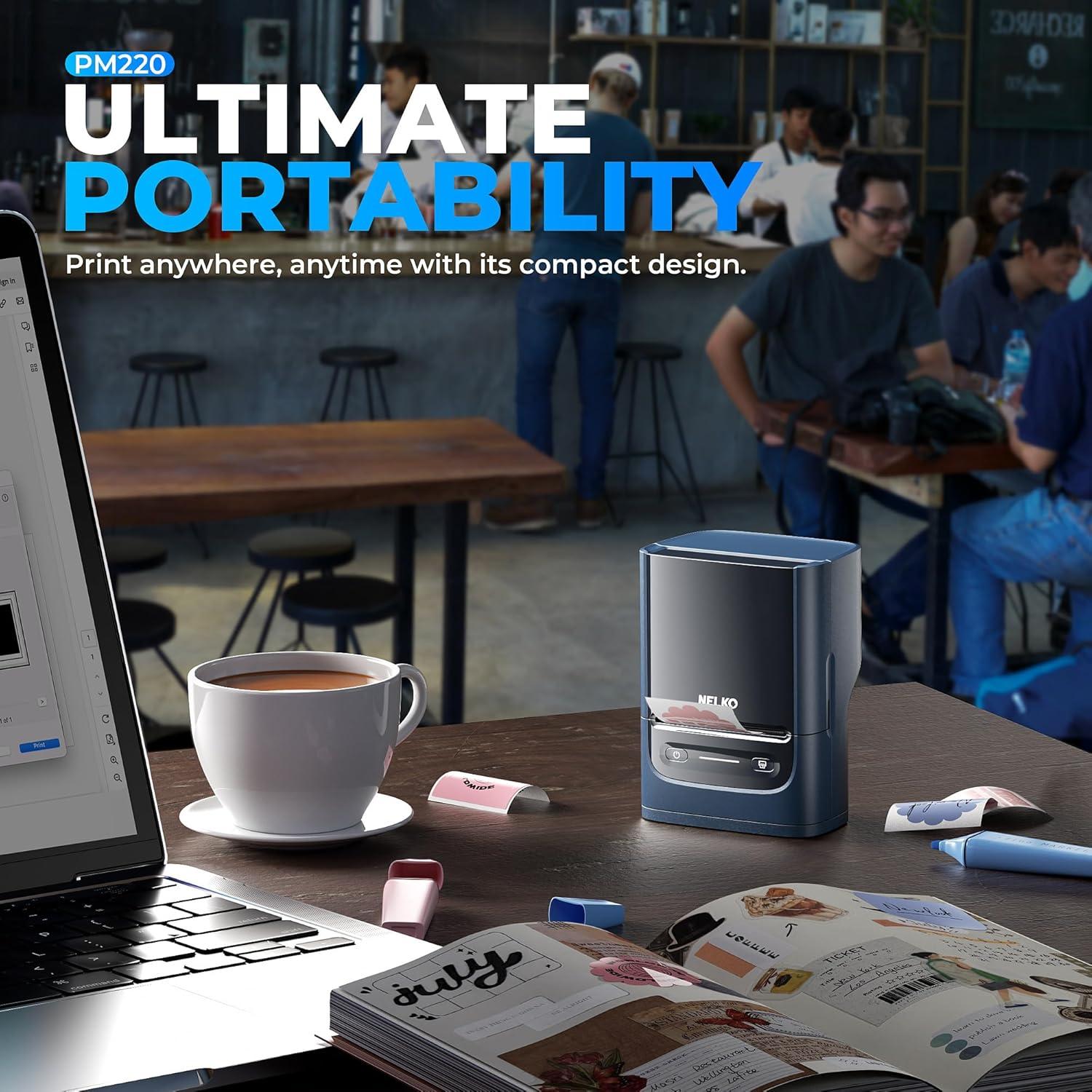 Impresora de Etiquetas Bluetooth Nelko PM220 Portátil 2"