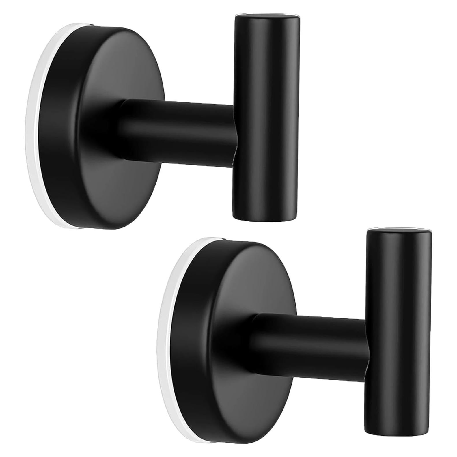 Ganchos de Ventosa Gohiuo para Ducha 2 Piezas Negro