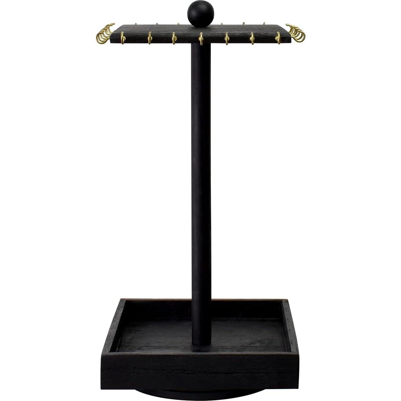 Organizador de Joyería Ikee Design Torre Rotatoria Madera 20x20x40.6cm