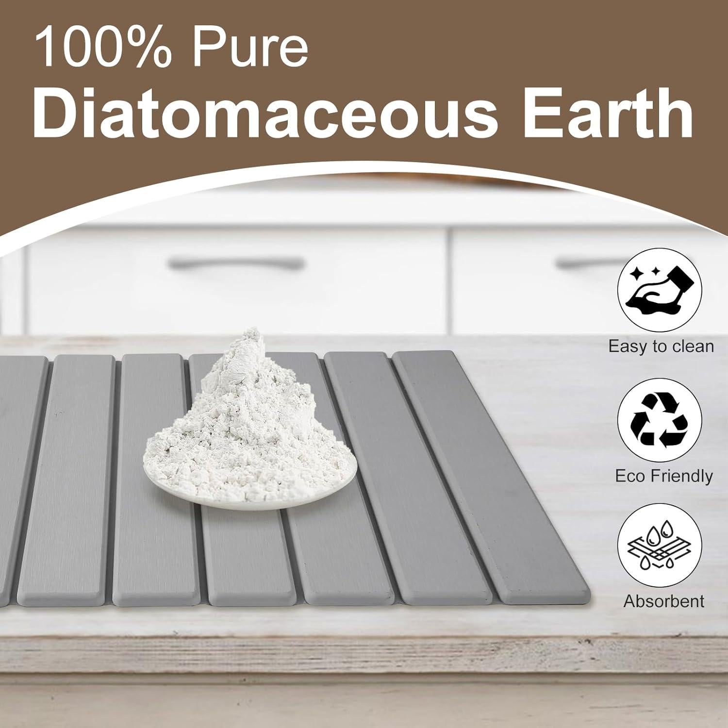 Alfombrilla de Secado Dazzlion 61x41 cm de Tierra Diatomácea